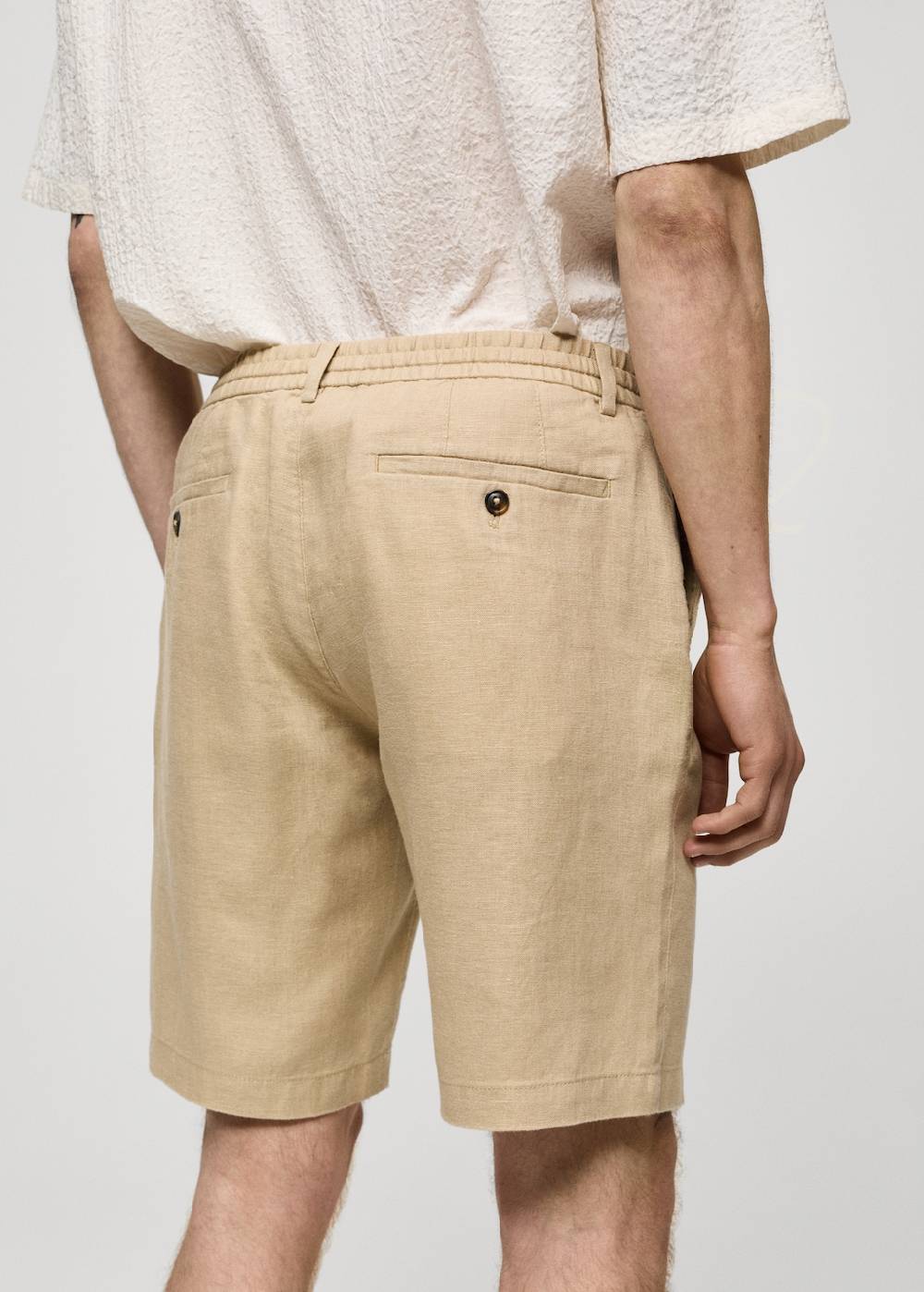 Mango Bermudashorts aus 100 % Leinen mit Kordel Blitzverkäufe