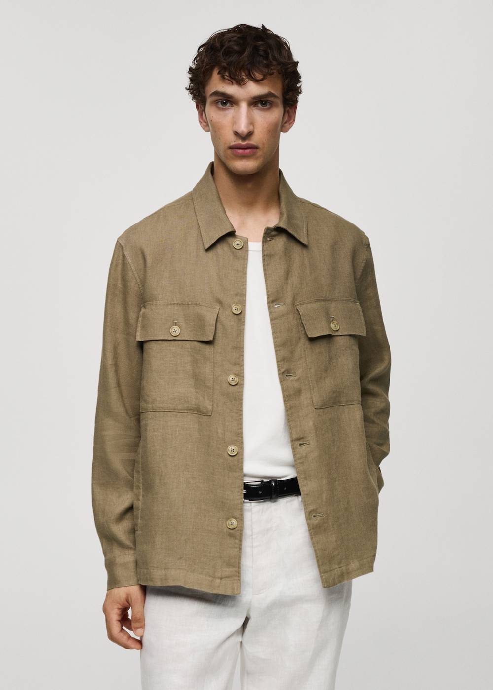 Mango Overshirt mit Taschen aus 100 % Leinen Limitierter Zeitrabatt