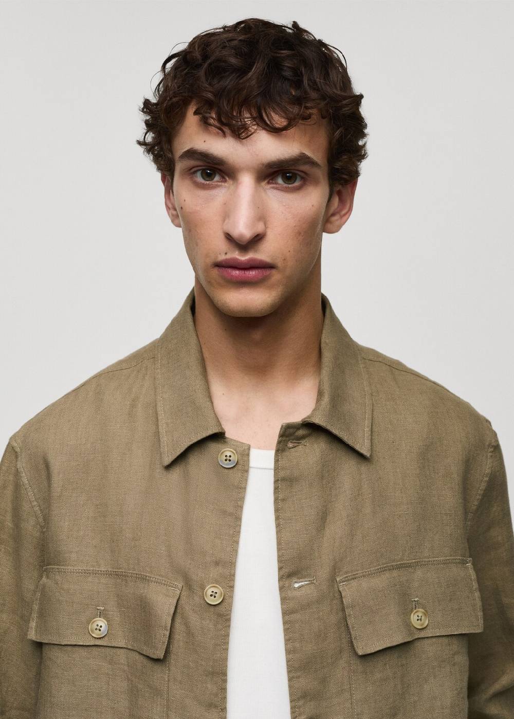 Mango Overshirt mit Taschen aus 100 % Leinen Limitierter Zeitrabatt