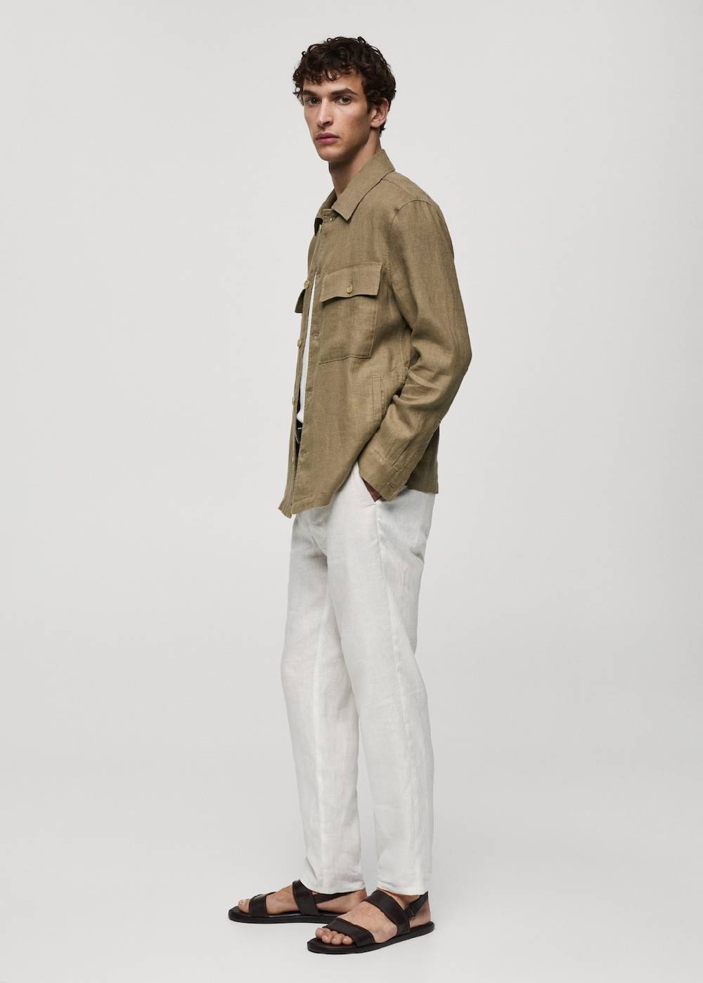 Mango Overshirt mit Taschen aus 100 % Leinen Limitierter Zeitrabatt