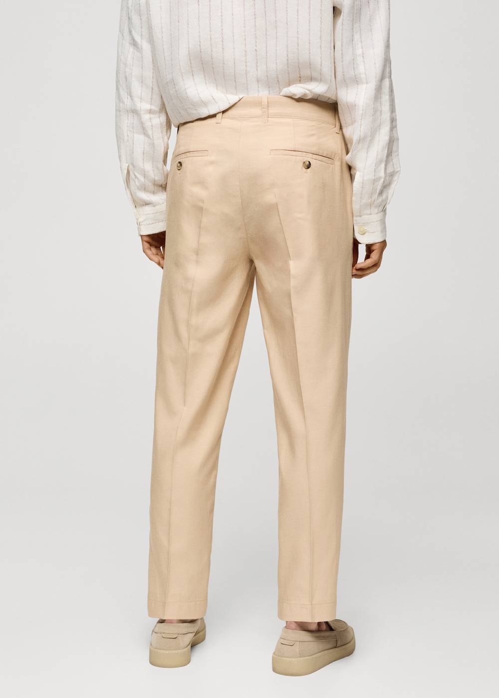 Mango Bundfaltenhose aus Lyocell mit Baumwolle Sonderangebot