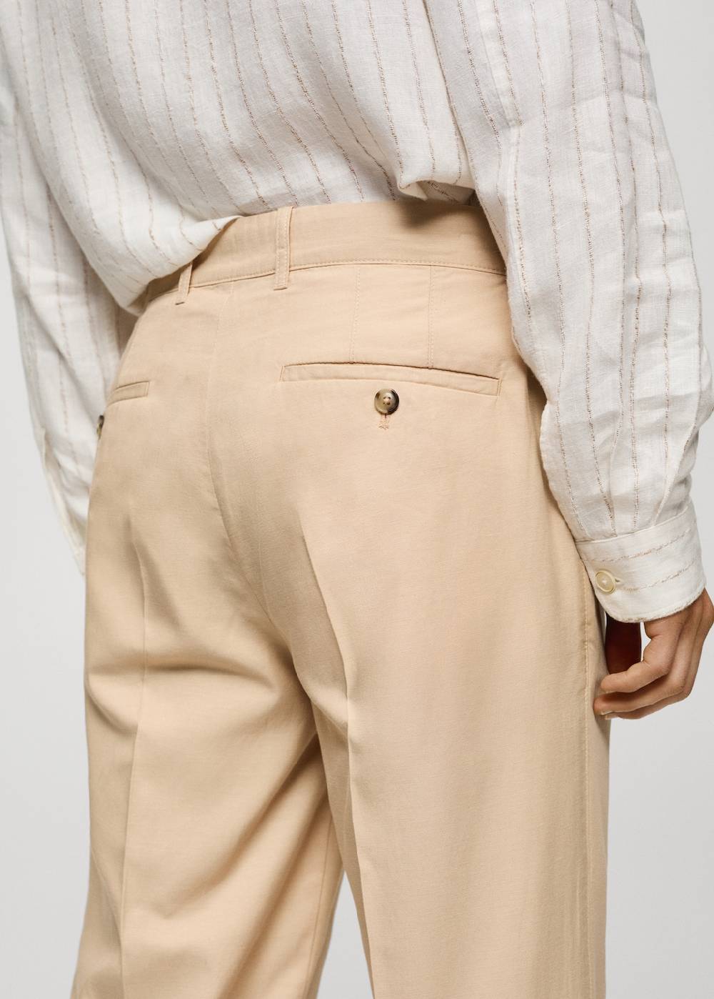Mango Bundfaltenhose aus Lyocell mit Baumwolle Sonderangebot