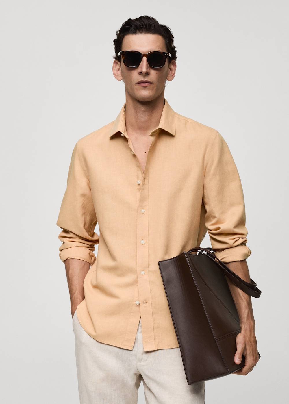 Mango Classic Fit-Leinenhemd