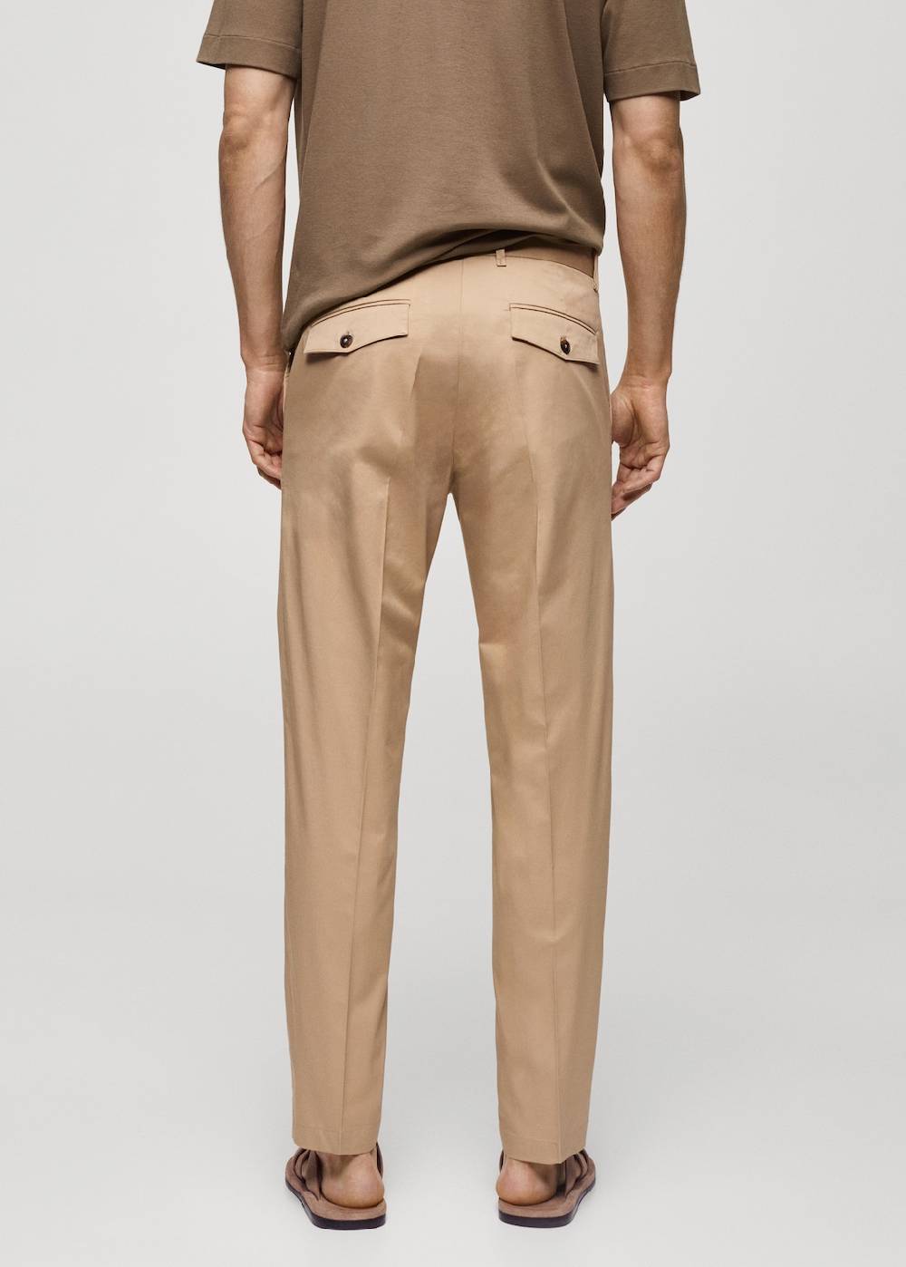 Mango Regular Fit-Baumwollhose mit Struktur Saisonschlussverkauf