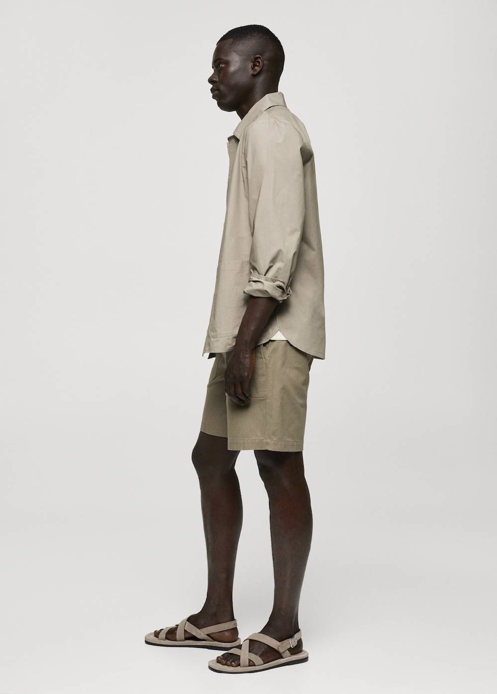 Mango Bermudashorts aus 100 % Baumwolle mit Fischgratmuster Black Friday
