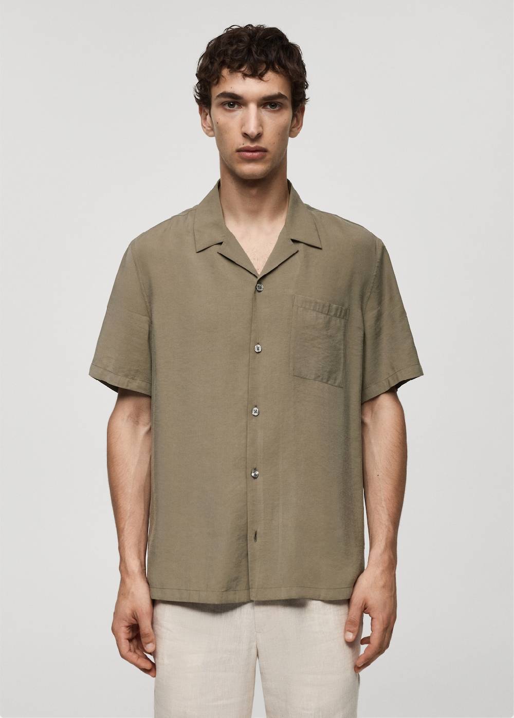 Mango Regular-Fit-Hemd aus Baumwolle und Modal