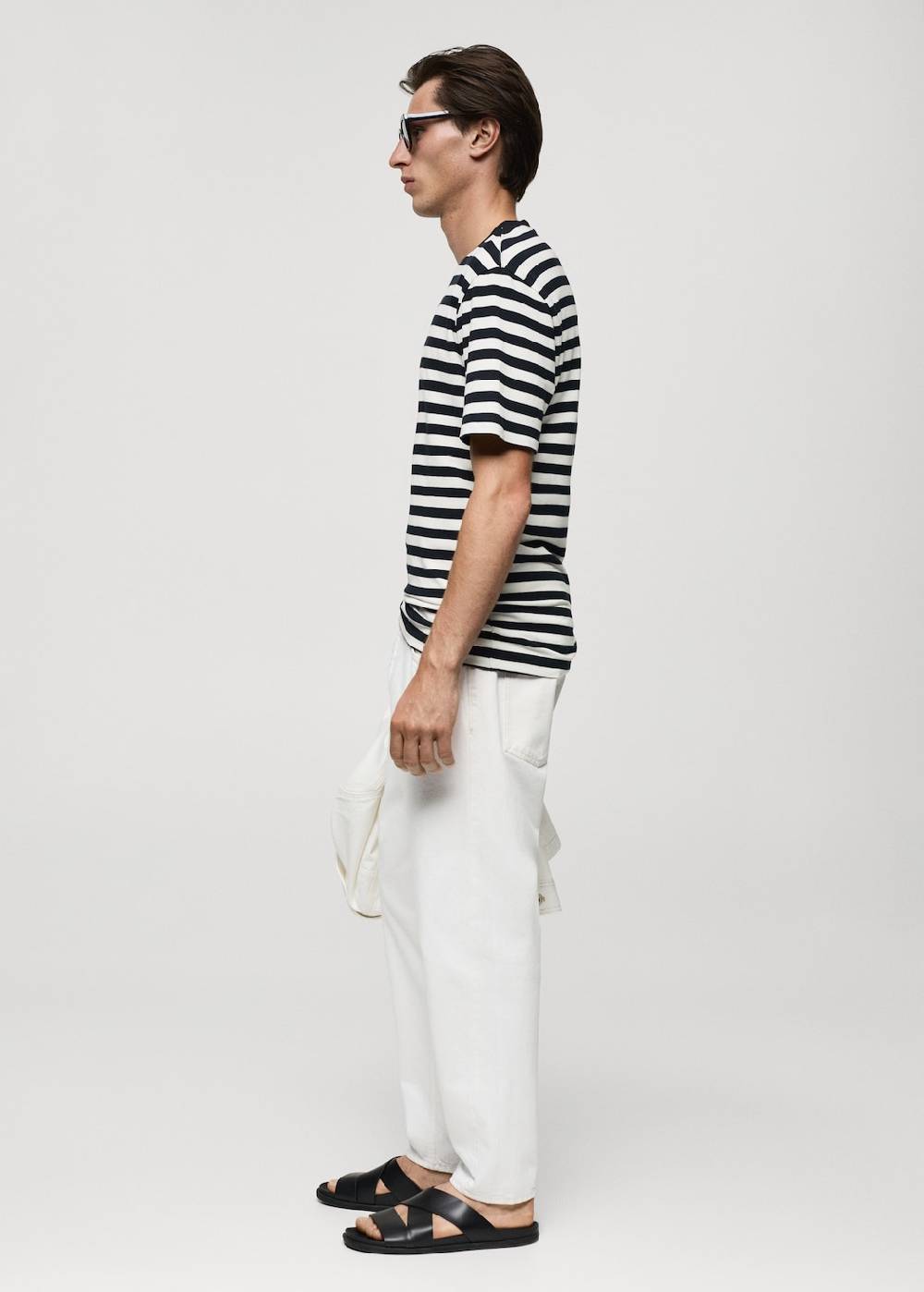 Mango Gestreiftes Regular-Fit-T-Shirt aus 100 % Baumwolle Online Outlet