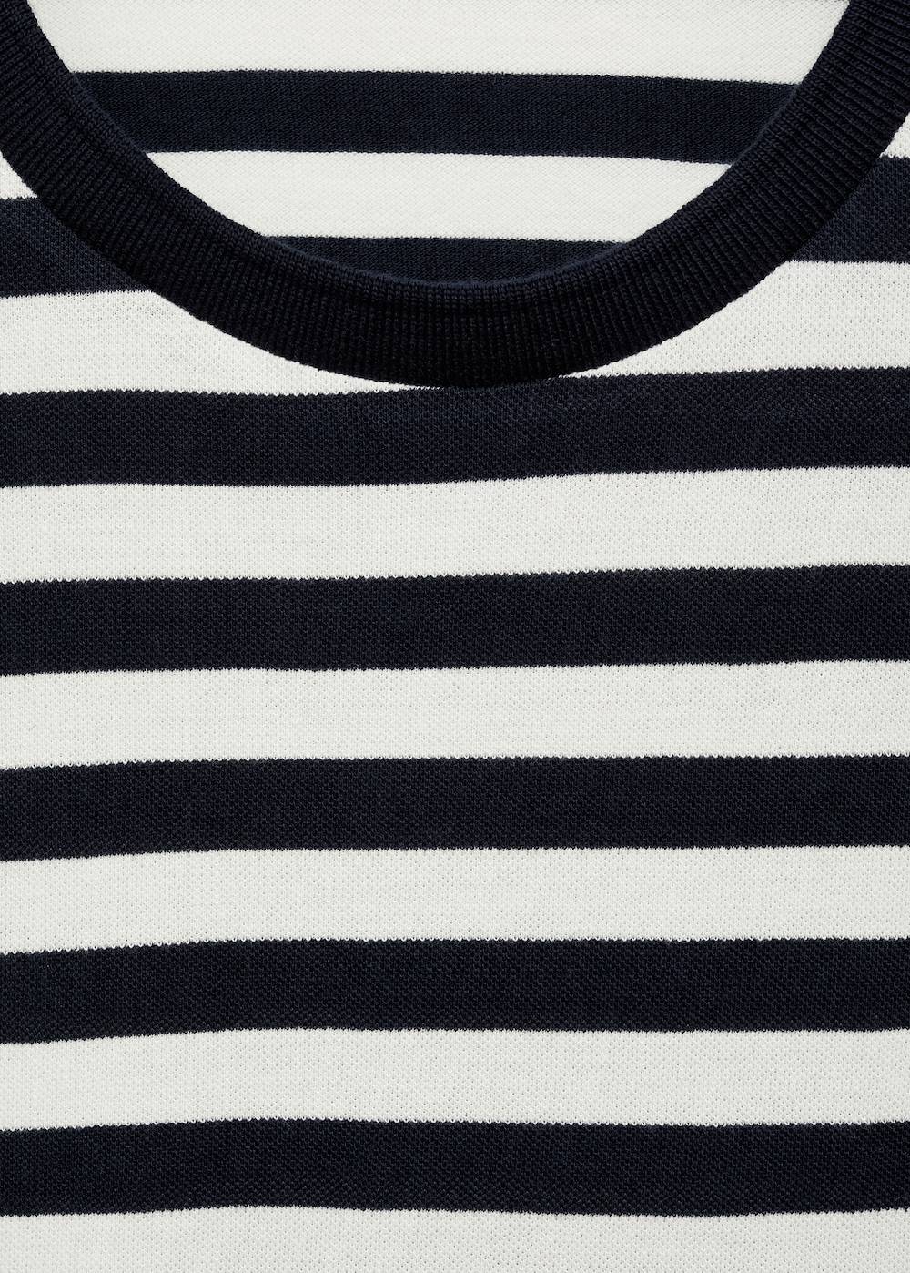 Mango Gestreiftes Regular-Fit-T-Shirt aus 100 % Baumwolle Online Outlet