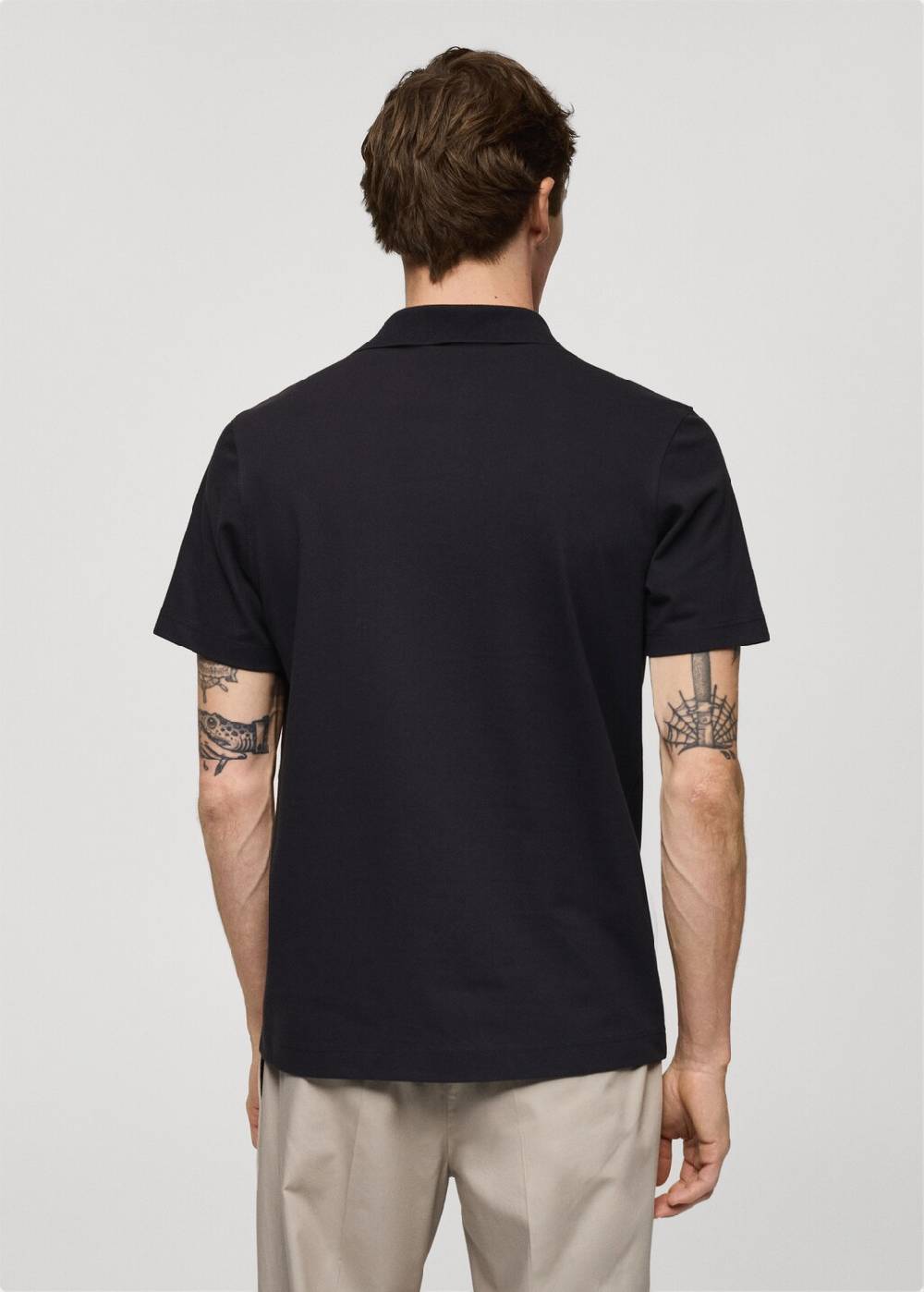 Mango Slim Fit-Poloshirt aus Baumwoll-Piqué Große Rabatte