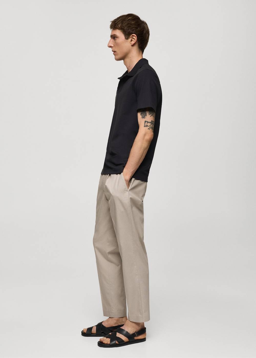 Mango Slim Fit-Poloshirt aus Baumwoll-Piqué Große Rabatte