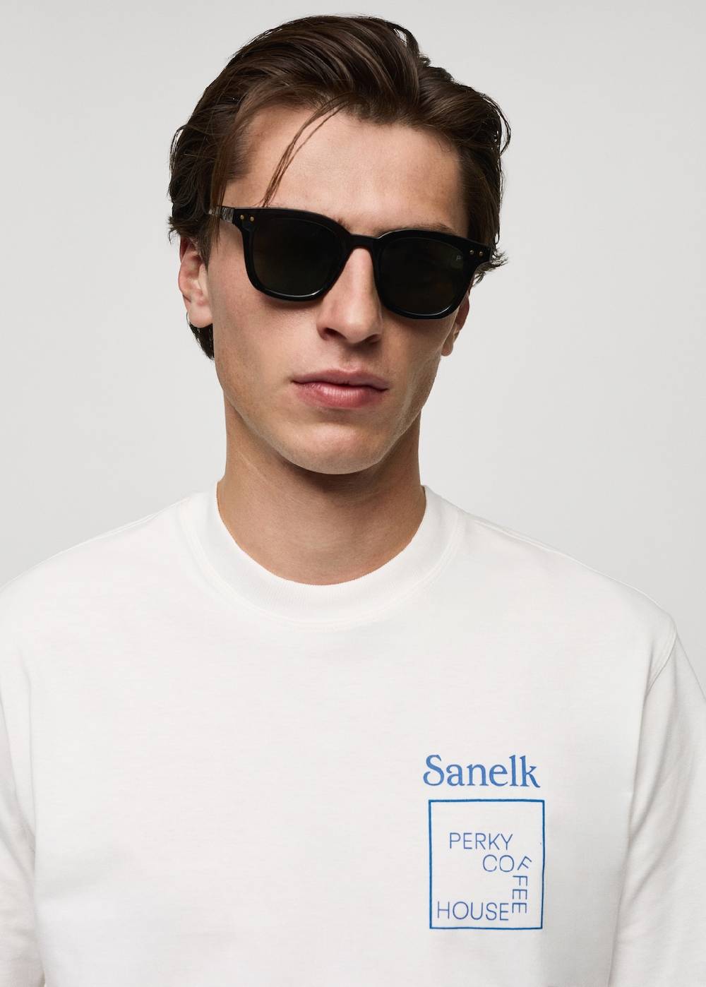 Mango Gemustertes Regular-Fit-T-Shirt aus Baumwolle Bestseller