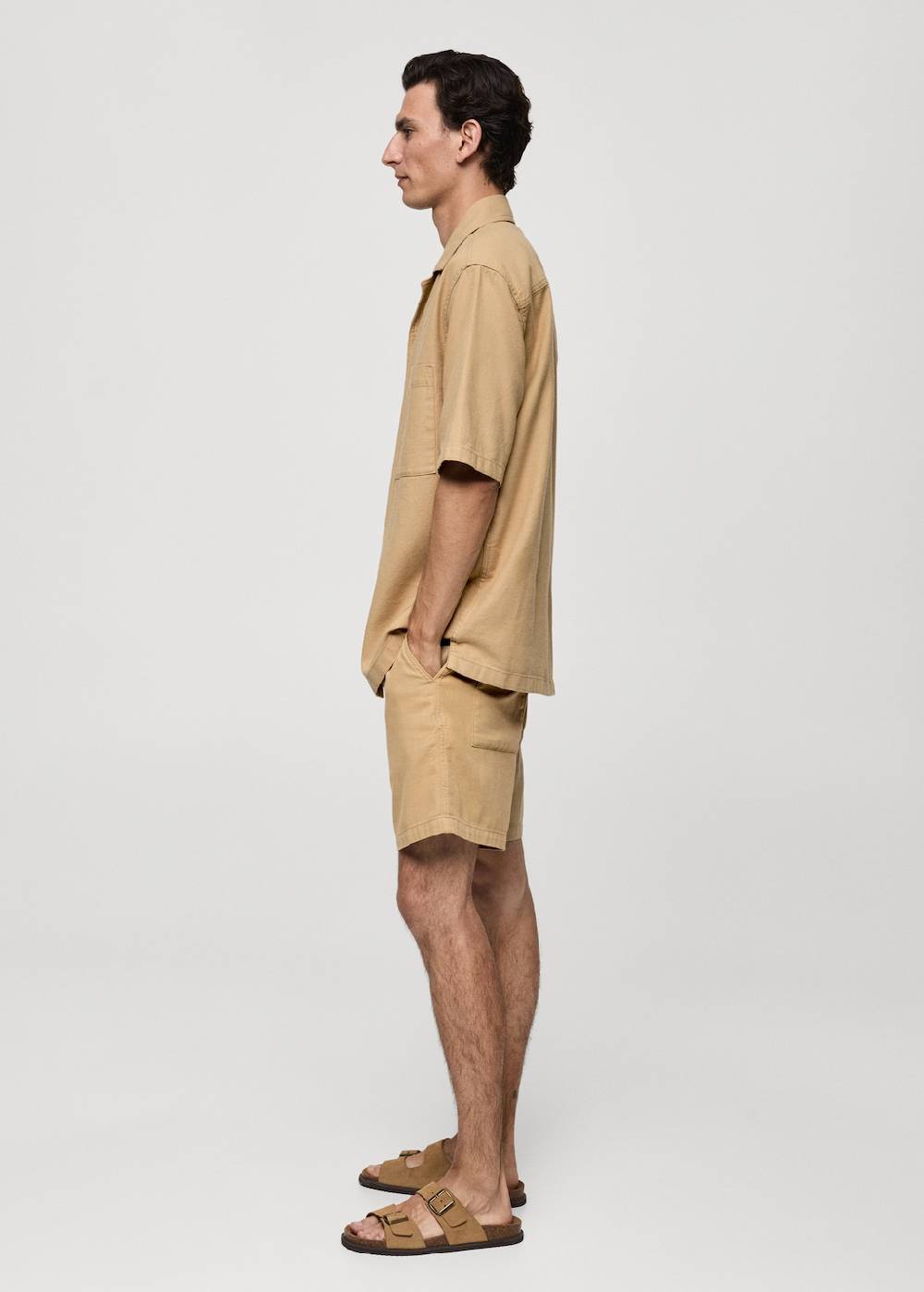 Mango Baumwoll-Bermudashorts mit Taschen Letzter Tag