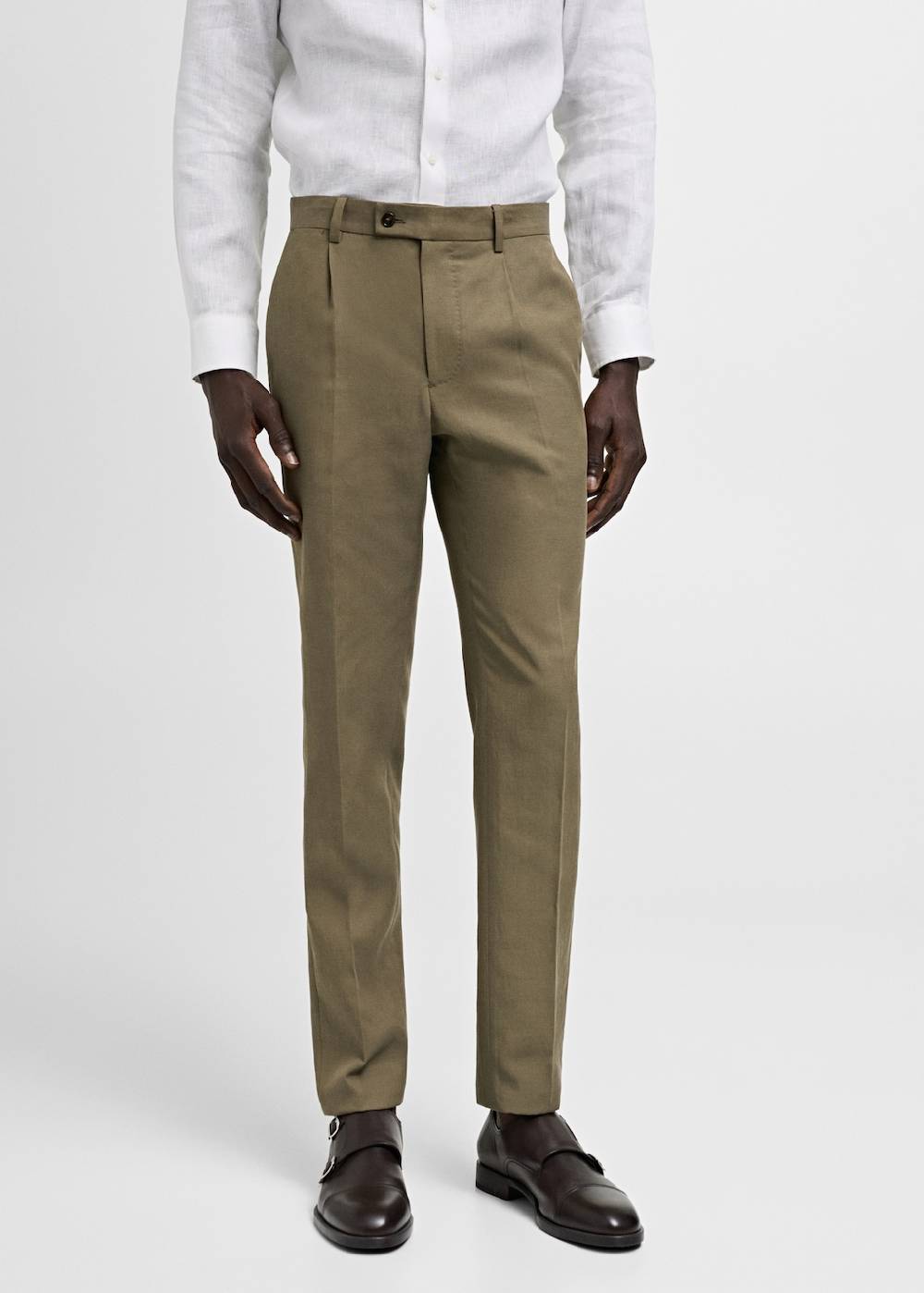 Mango Tencel™ Slim-Fit-Anzughose mit Abnähern