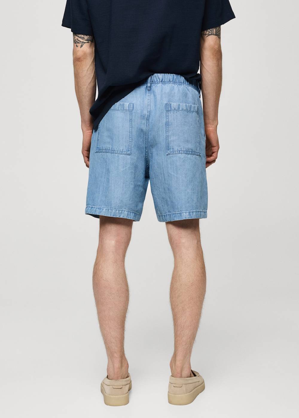 Mango Bundfalten-Bermudashorts aus Hanf mit Lyocell Bis zu 50% Rabatt