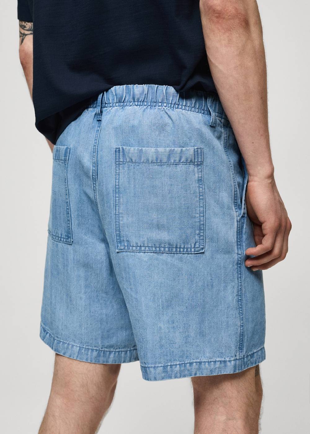 Mango Bundfalten-Bermudashorts aus Hanf mit Lyocell Bis zu 50% Rabatt