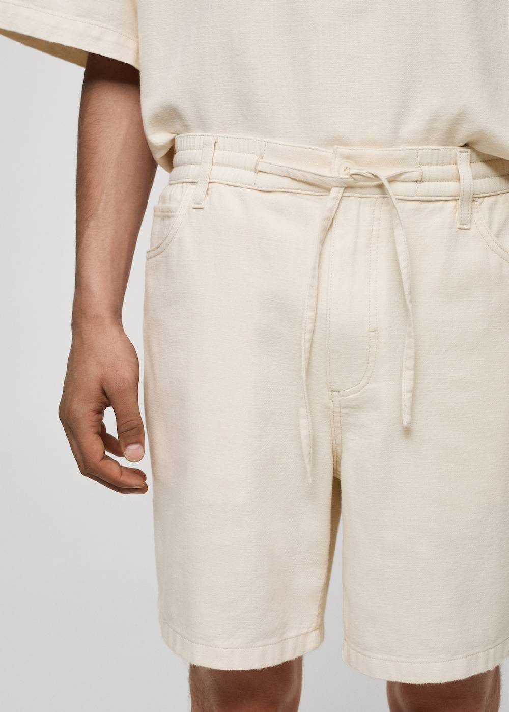 Mango Baumwoll-Bermudashorts mit Kordelzug Bis zu 60% Rabatt