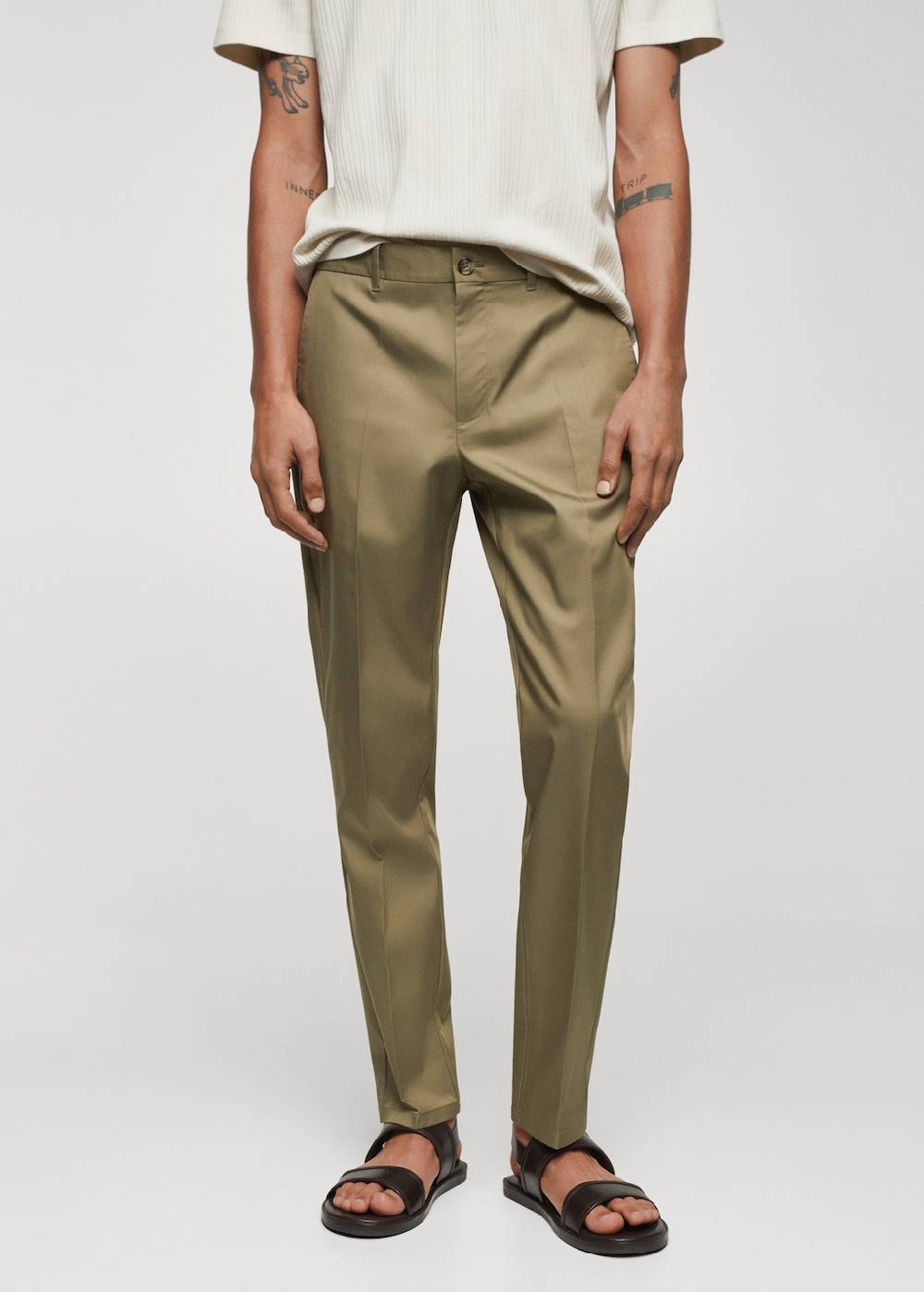 Mango Slim Fit-Hose aus Lyocell