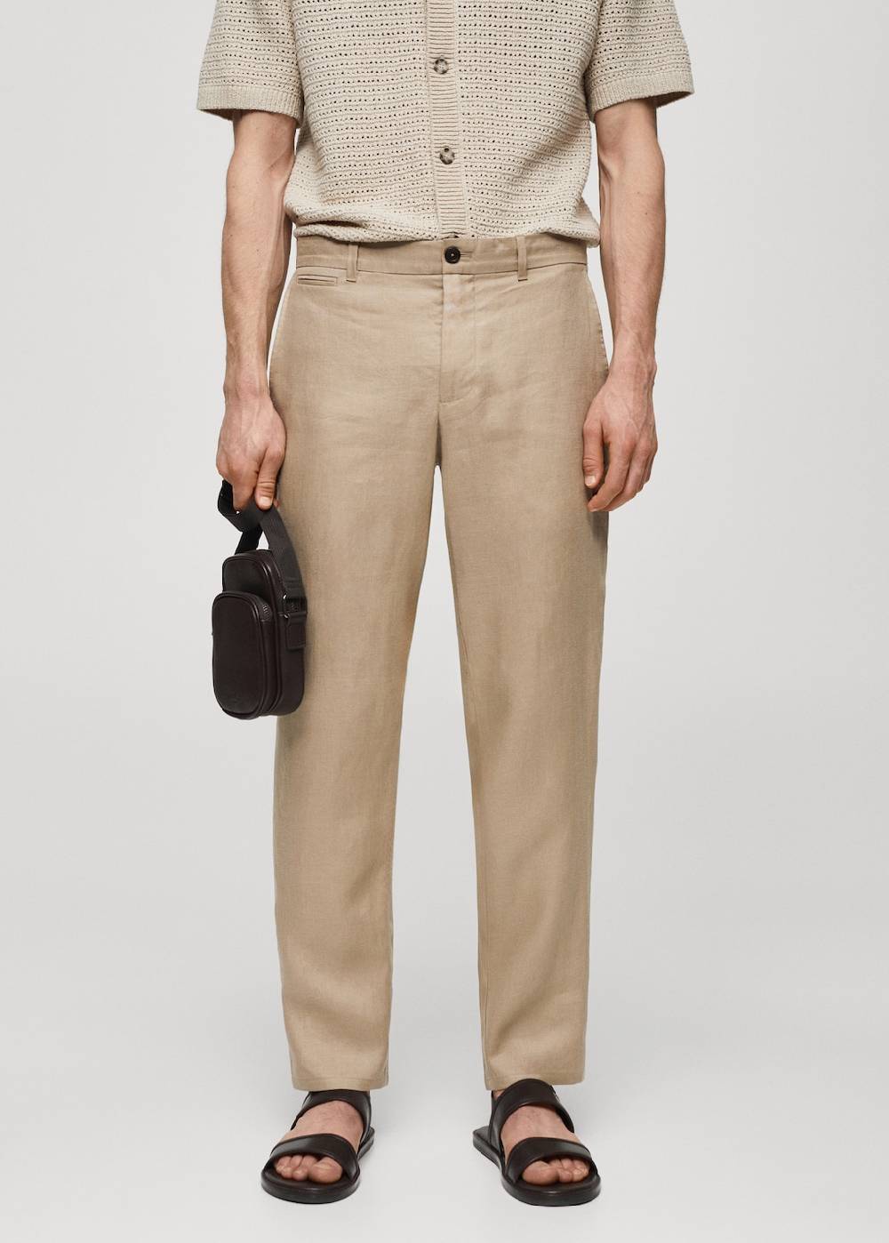 Mango Slim Fit-Hose aus 100 % Leinen