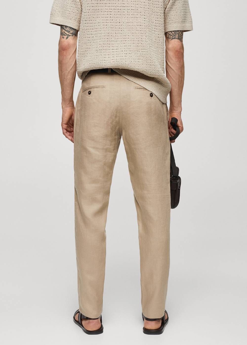 Mango Slim Fit-Hose aus 100 % Leinen Discount Store für neue Produkte