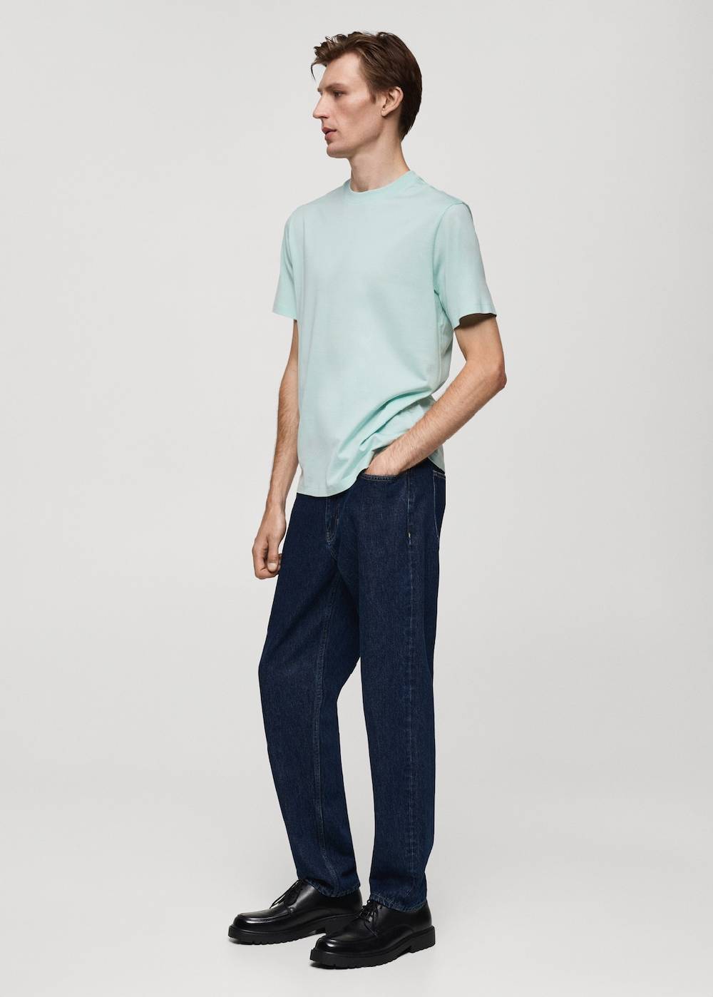 Mango Slim-Fit-T-Shirt aus 100 % Baumwolle Super Rabatt