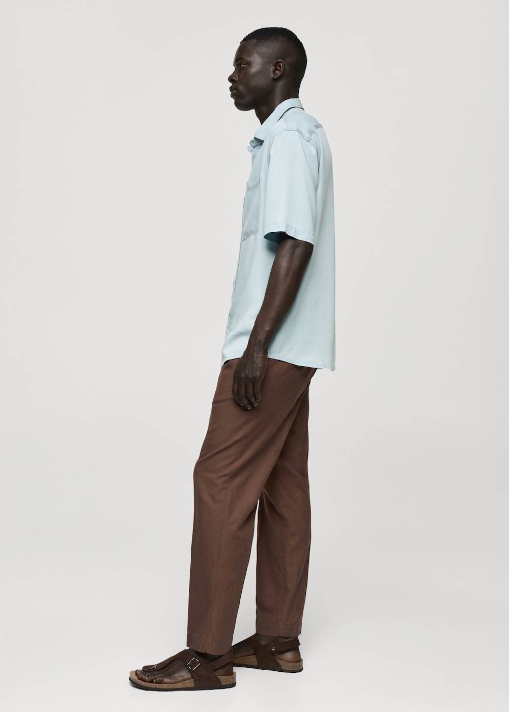 Mango Regular-Fit-Hemd aus 100 % Tencel Kostenloser Versand international