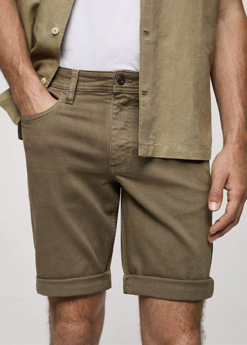 Mango Slim Fit-Jeans-Bermudashorts Black Friday Preise