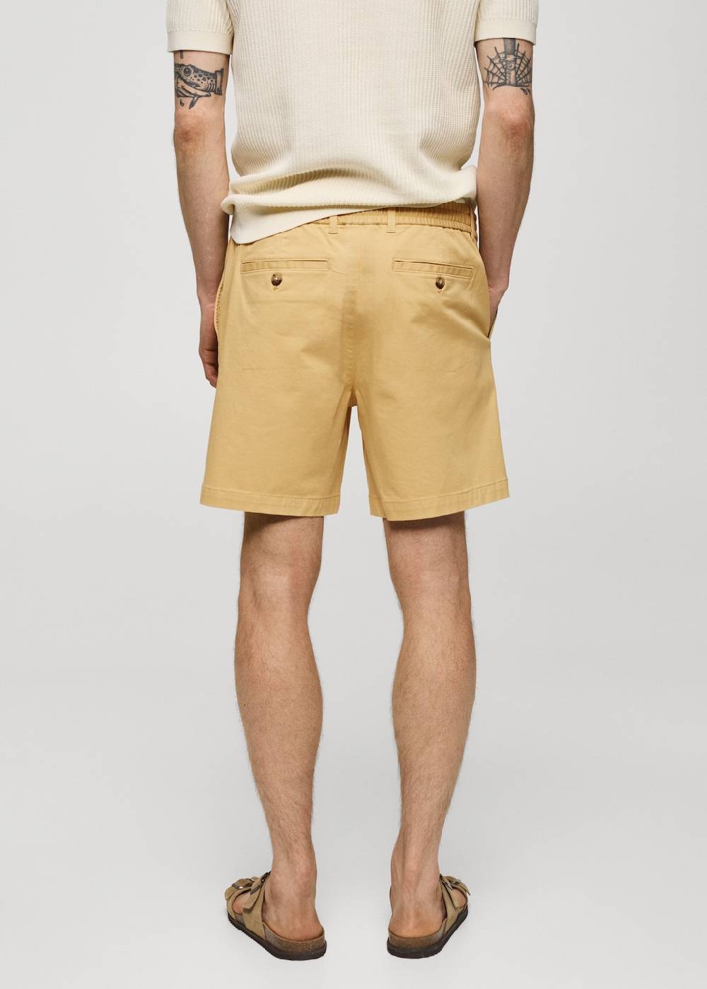 Mango Baumwoll-Bermudashorts mit Kordelzug Outlet