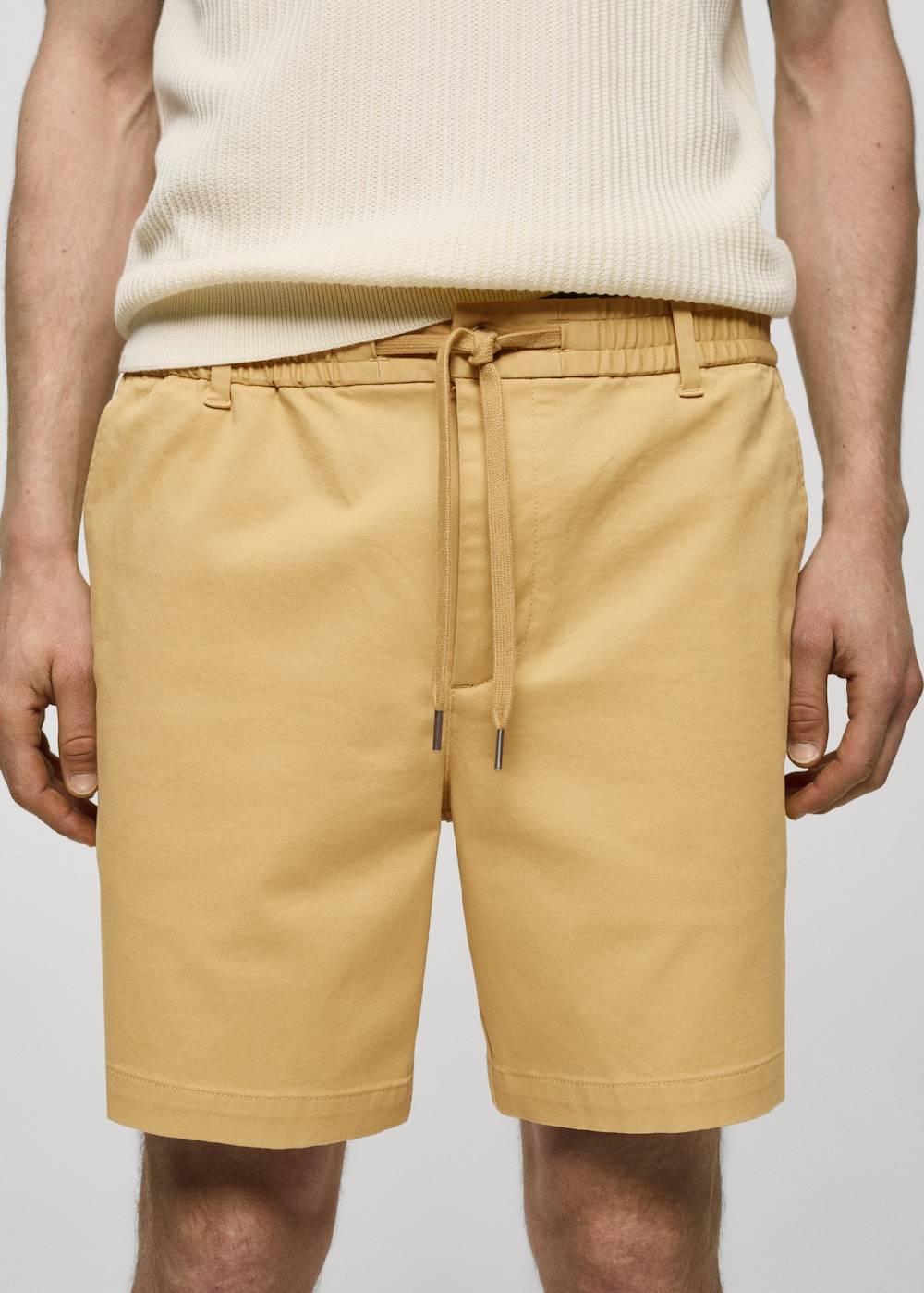 Mango Baumwoll-Bermudashorts mit Kordelzug Outlet