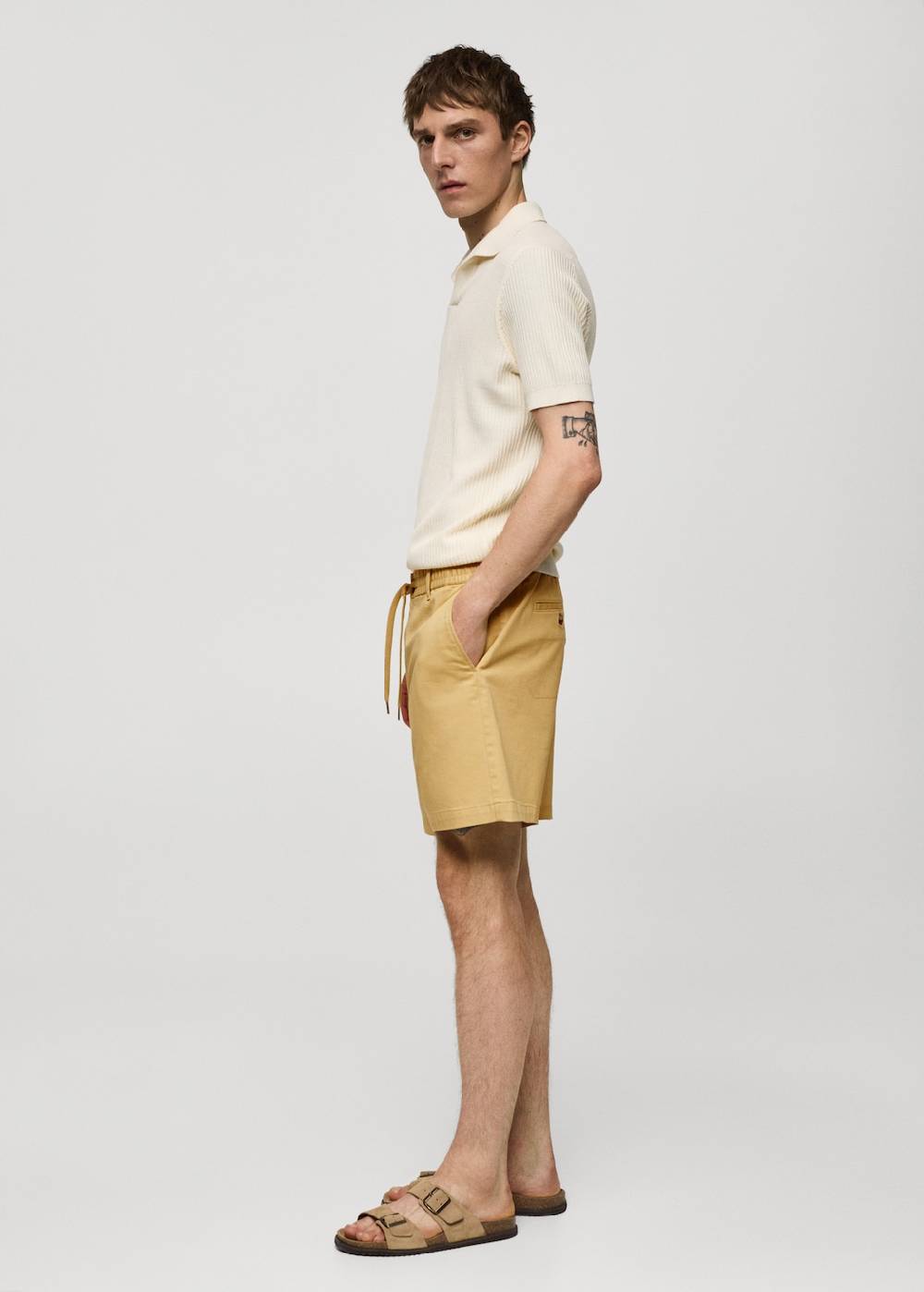 Mango Baumwoll-Bermudashorts mit Kordelzug Outlet