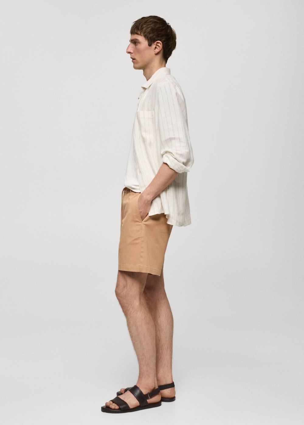 Mango Baumwoll-Bermudashorts mit Kordelzug Auslauf