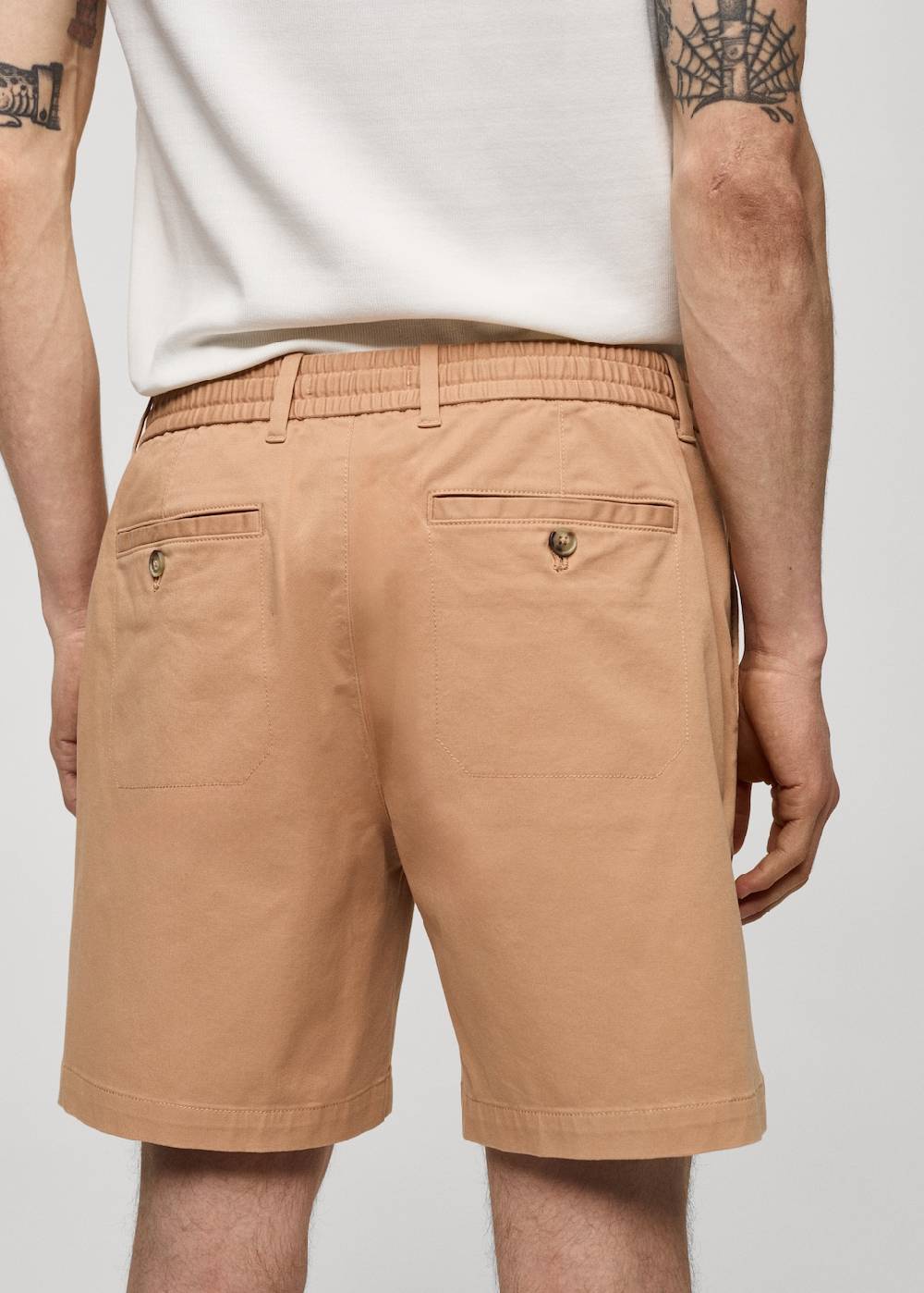 Mango Baumwoll-Bermudashorts mit Kordelzug Auslauf