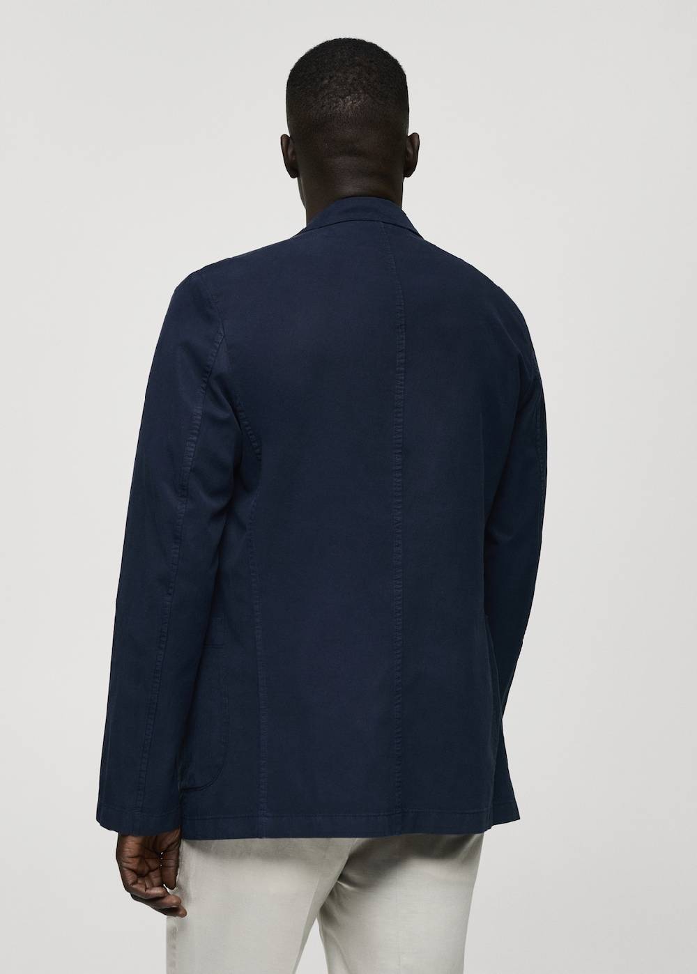 Mango Slim Fit Blazer aus Leinen mit Baumwolle Verkauf