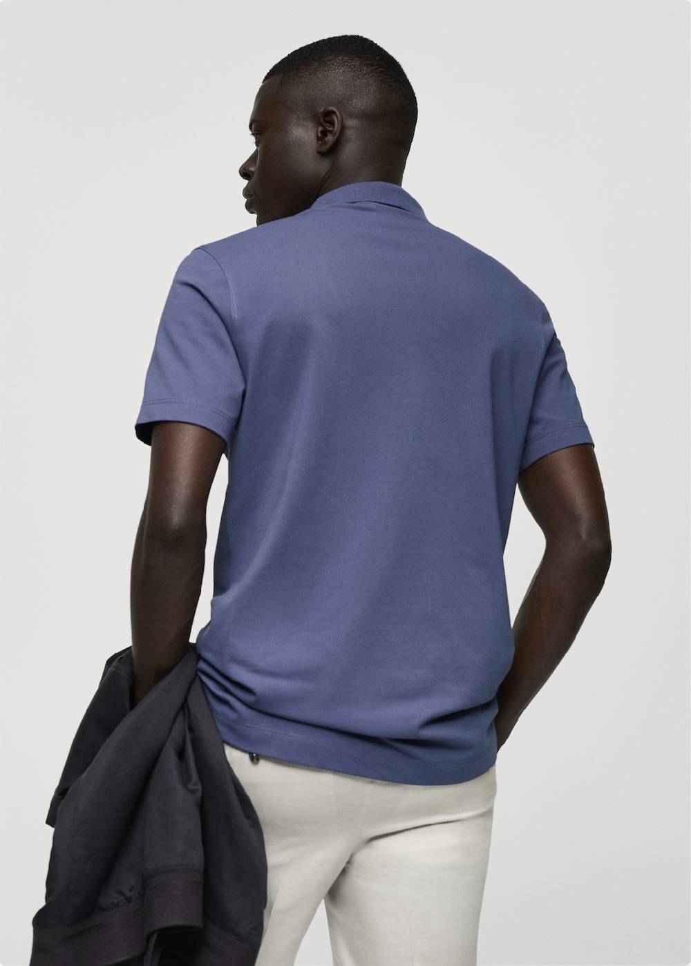 Mango Slim Fit-Poloshirt aus Baumwoll-Piqué im Angebot