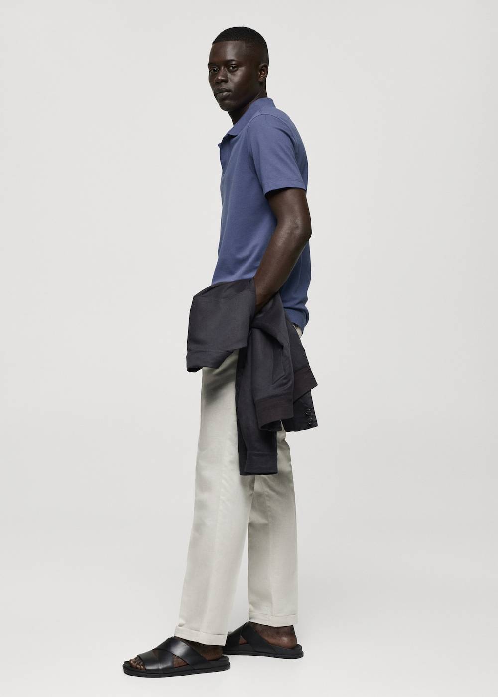 Mango Slim Fit-Poloshirt aus Baumwoll-Piqué im Angebot