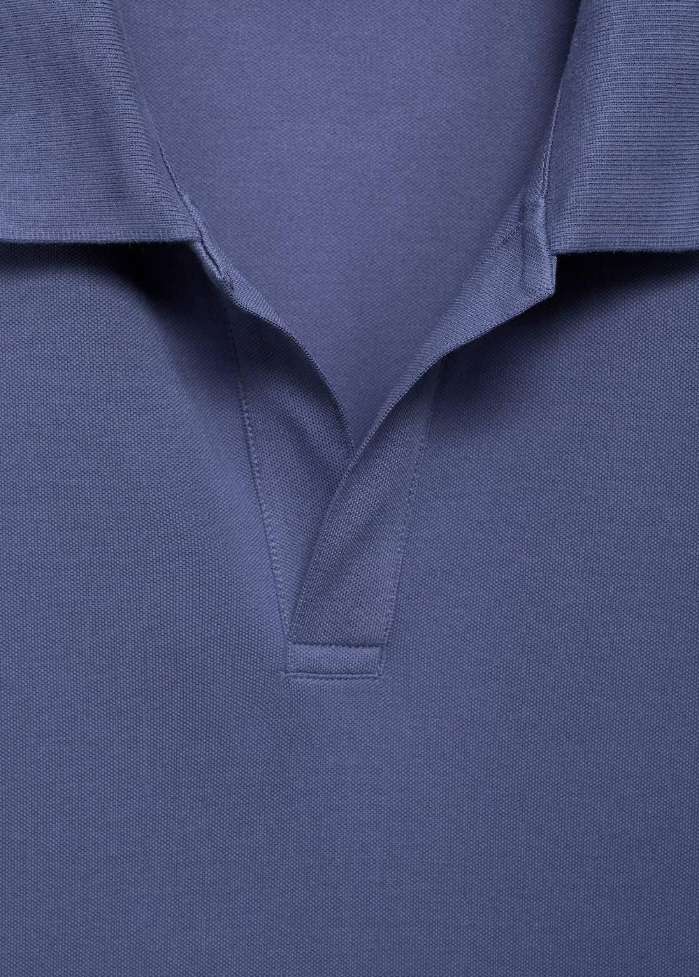 Mango Slim Fit-Poloshirt aus Baumwoll-Piqué im Angebot