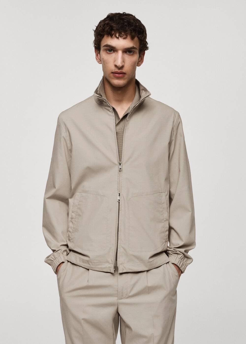 Mango Lyocell-Jacke mit Reißverschluss Fabrikverkauf