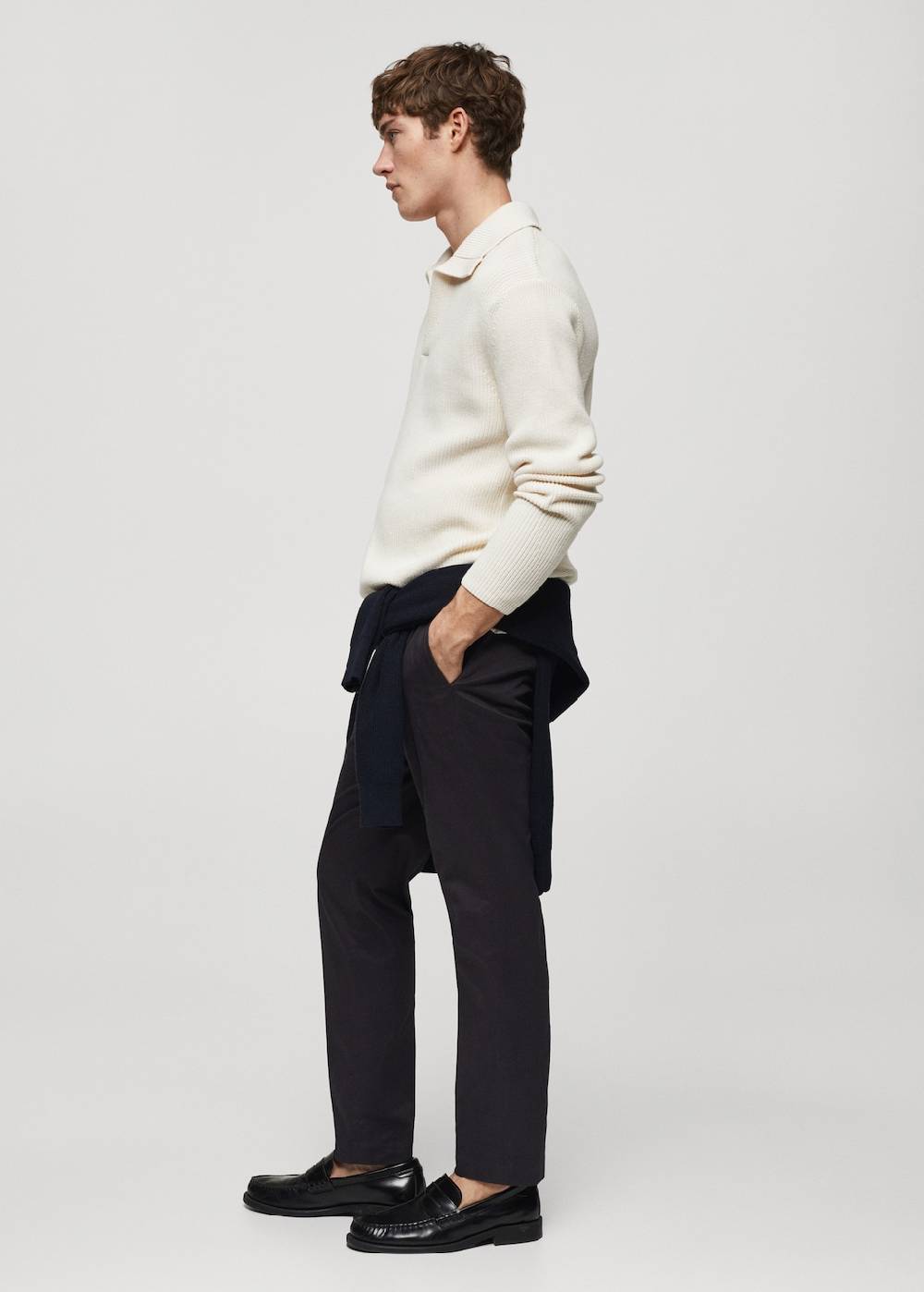 Mango Slim Fit-Bundfaltenhose aus Baumwolle Blitzverkäufe