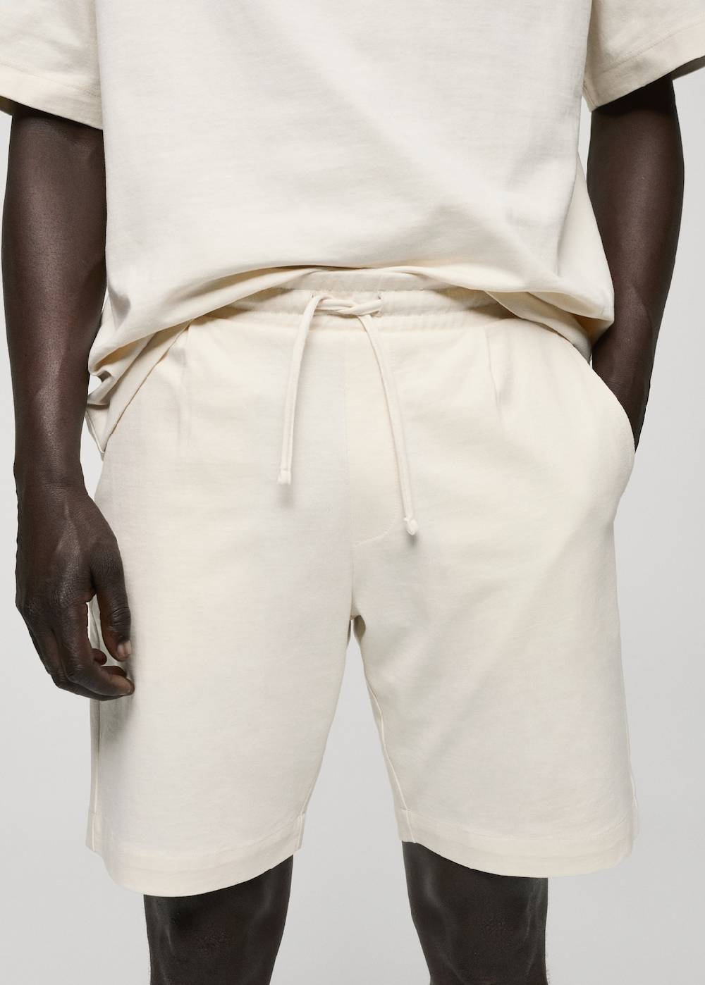 Mango Bermudashorts aus 100 % Baumwolle mit Kordel Kostenloser Versand