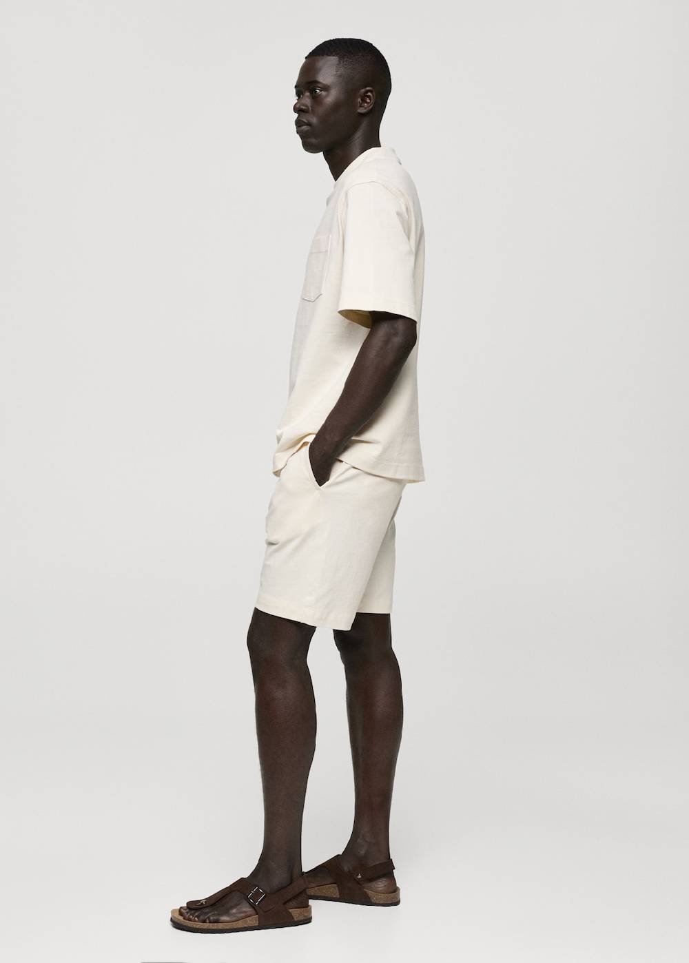Mango Bermudashorts aus 100 % Baumwolle mit Kordel Kostenloser Versand