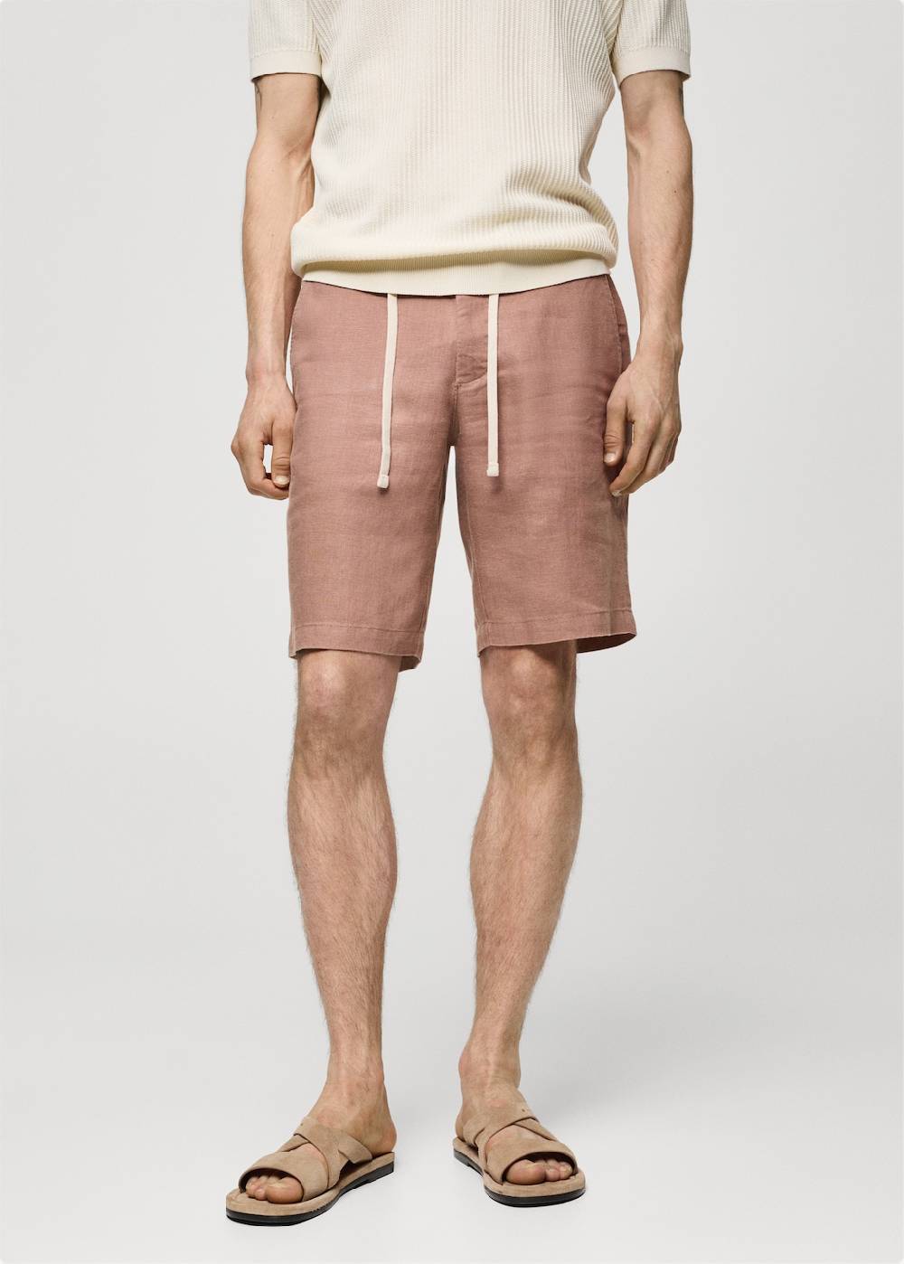 Mango Bermudashorts aus 100 % Leinen mit Kordel Sonderangebot