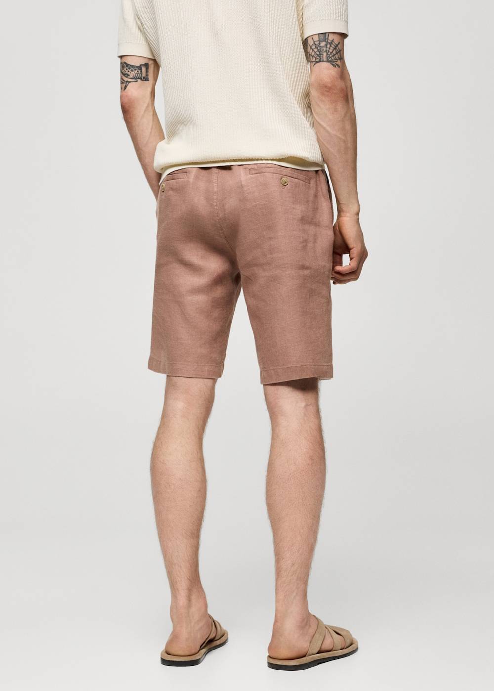 Mango Bermudashorts aus 100 % Leinen mit Kordel Sonderangebot