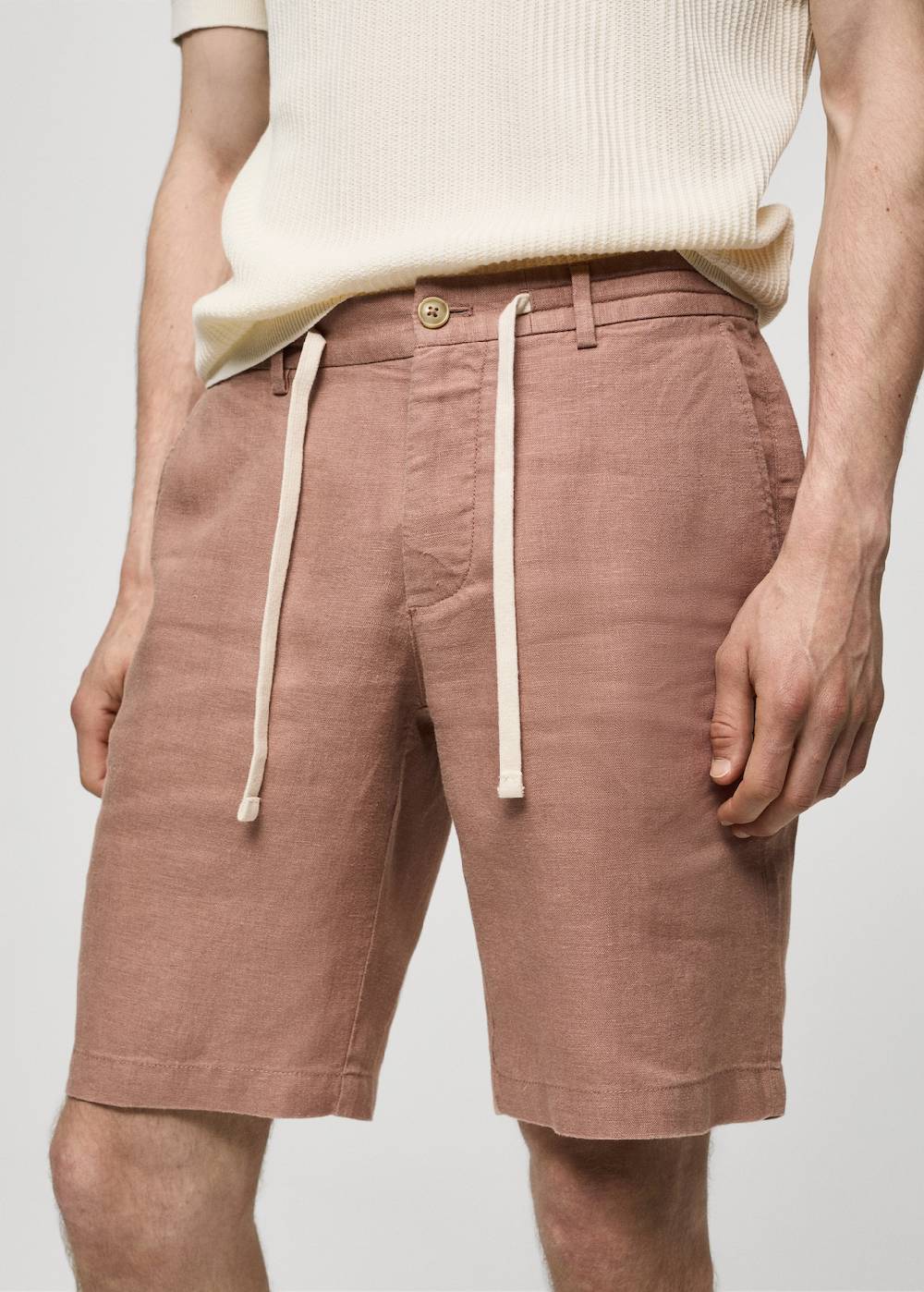 Mango Bermudashorts aus 100 % Leinen mit Kordel Sonderangebot