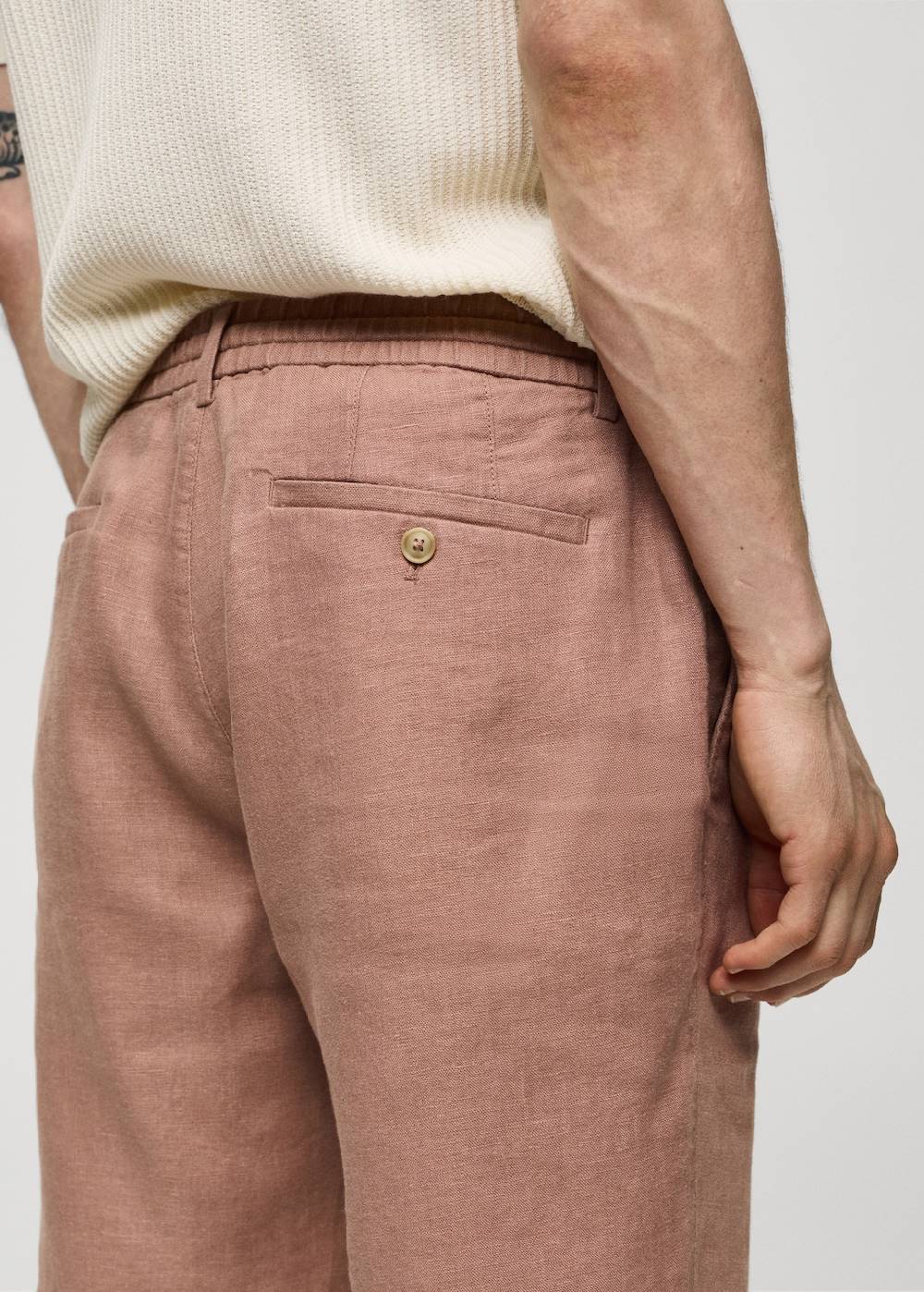 Mango Bermudashorts aus 100 % Leinen mit Kordel Sonderangebot