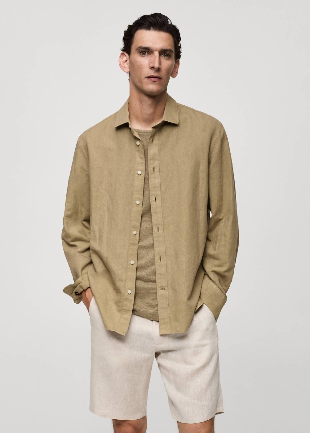 Mango Classic Fit-Leinenhemd Günstig kaufen