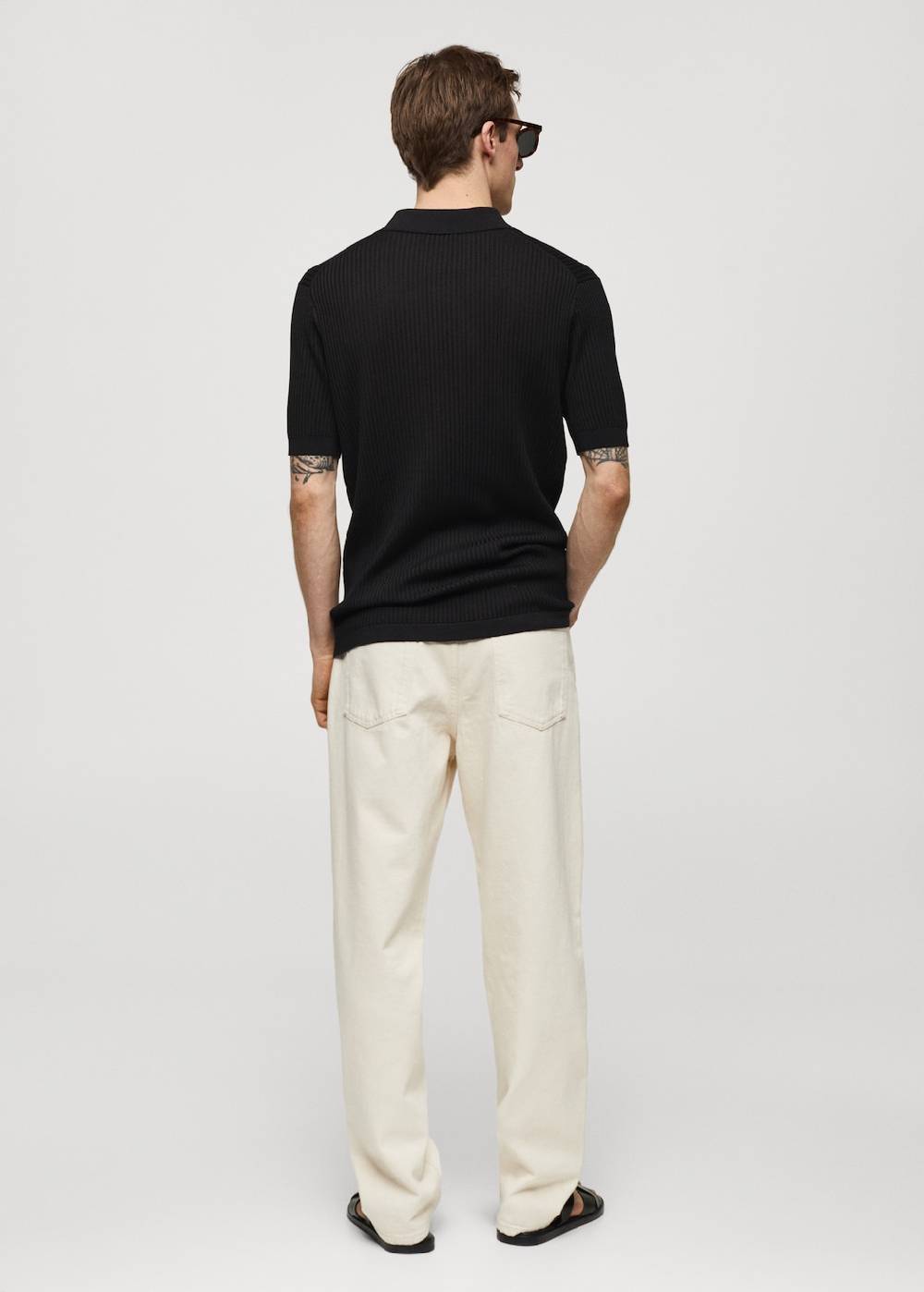 Mango Strick-Poloshirt aus Baumwolle Versandkostenfrei