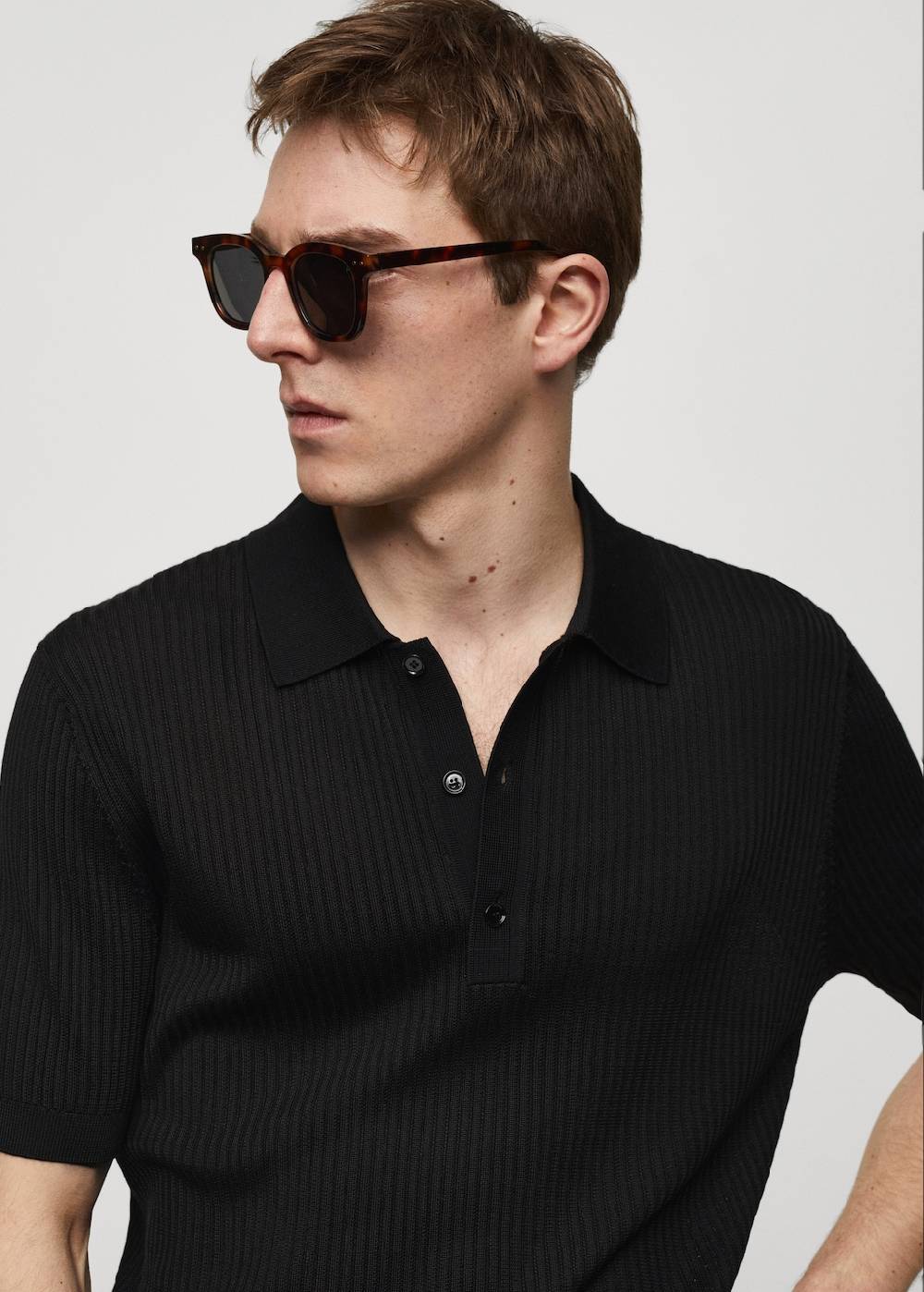 Mango Strick-Poloshirt aus Baumwolle Versandkostenfrei