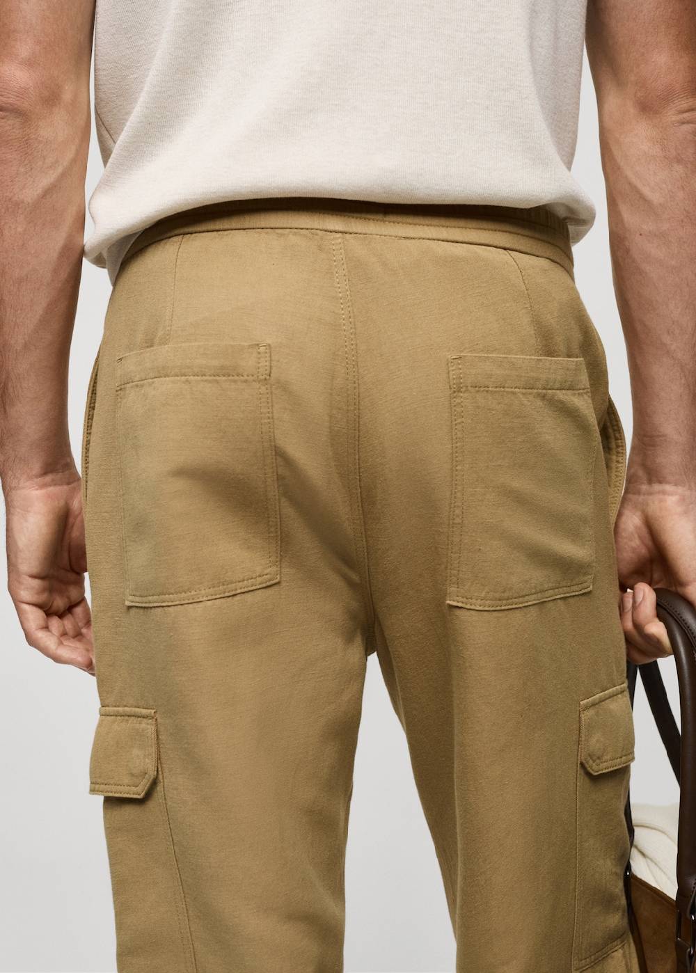 Mango Cargohose aus Baumwolle mit Leinen Flash Sale