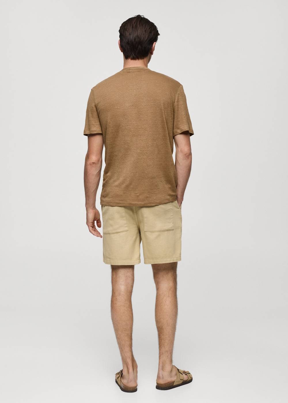 Mango Slim-Fit-T-Shirt aus Leinengemisch Exklusivangebot