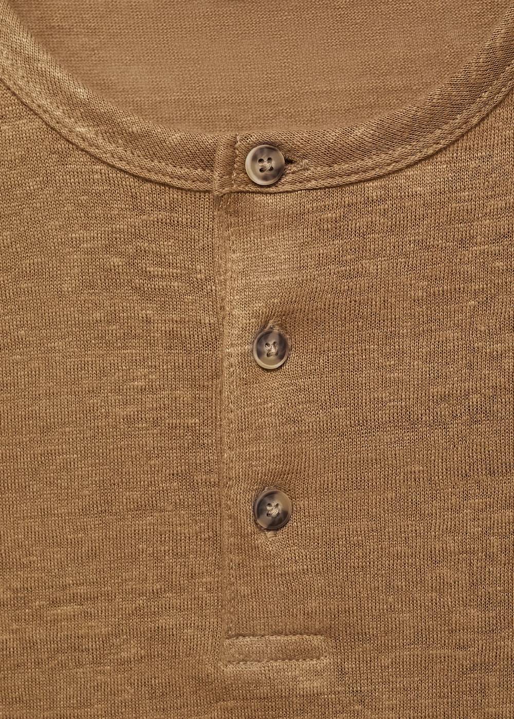 Mango Slim-Fit-T-Shirt aus Leinengemisch Exklusivangebot