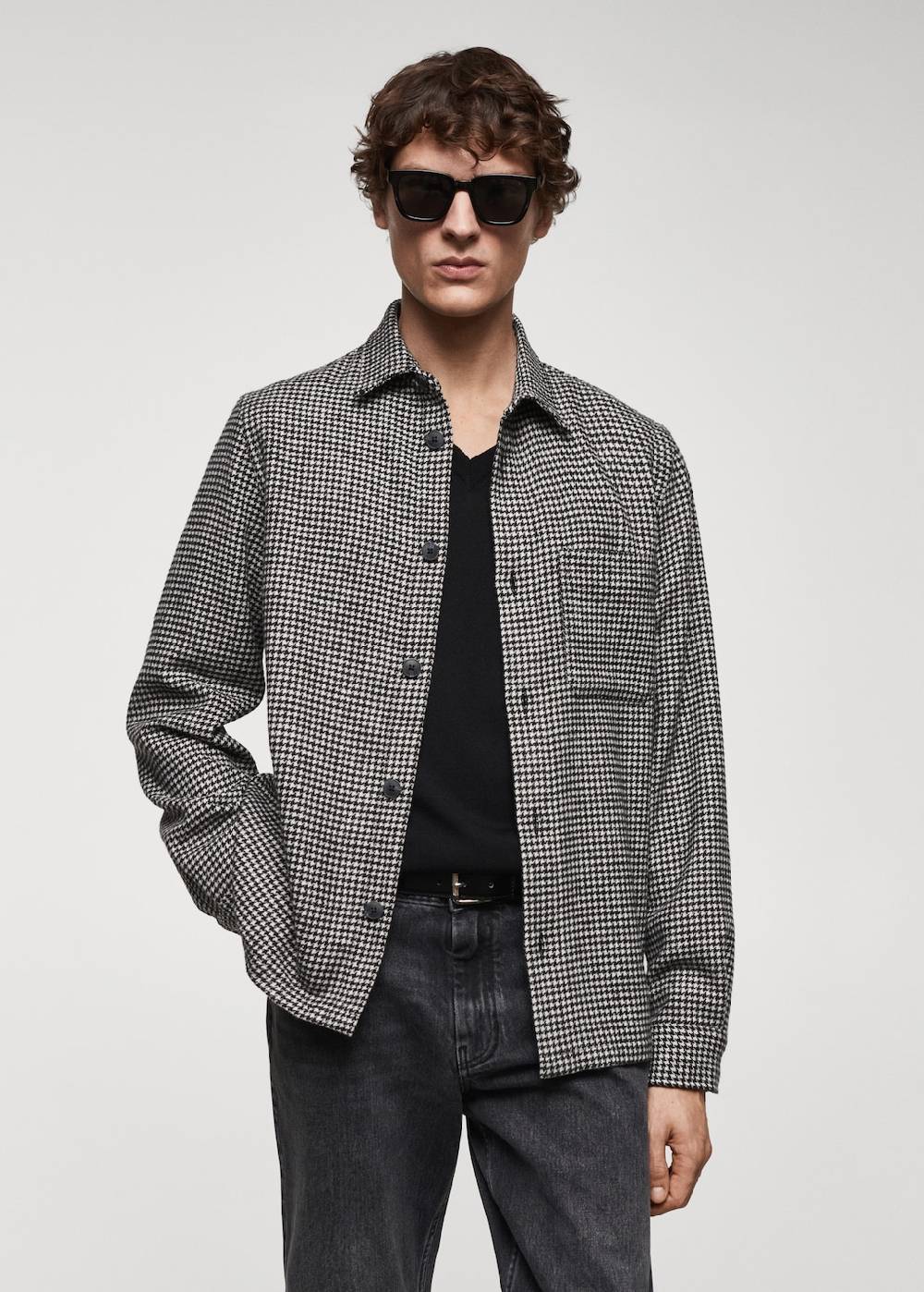 Mango Overshirt mit Hahnentrittmuster Muttertagsangebot